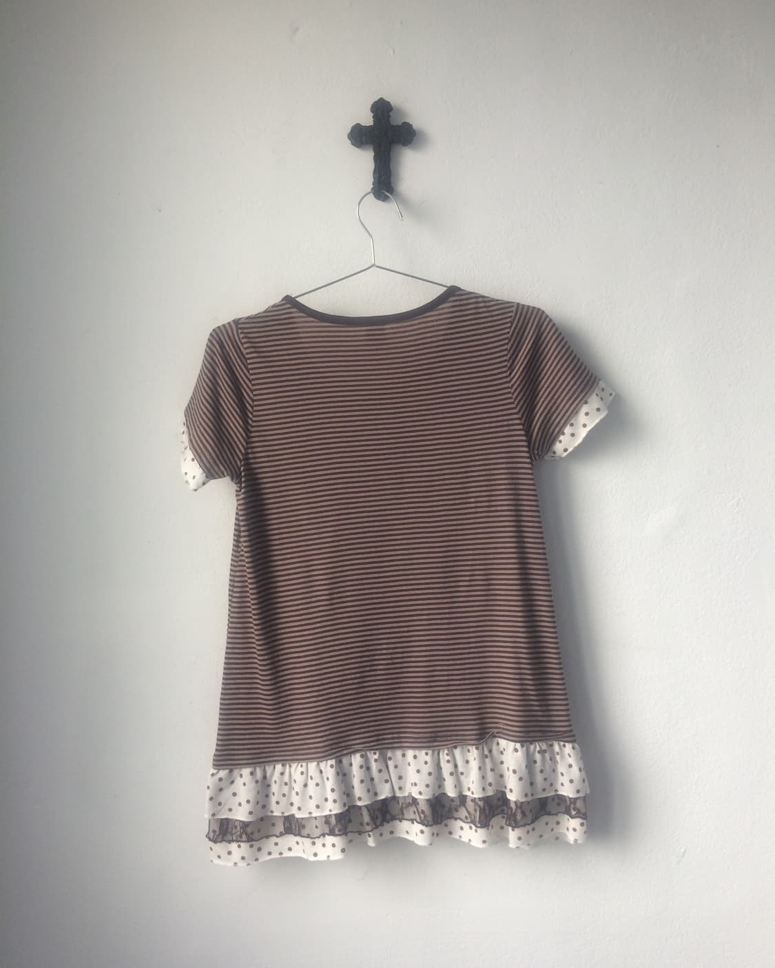 Dot pattern layered lace point stripe pa 상품이미지4