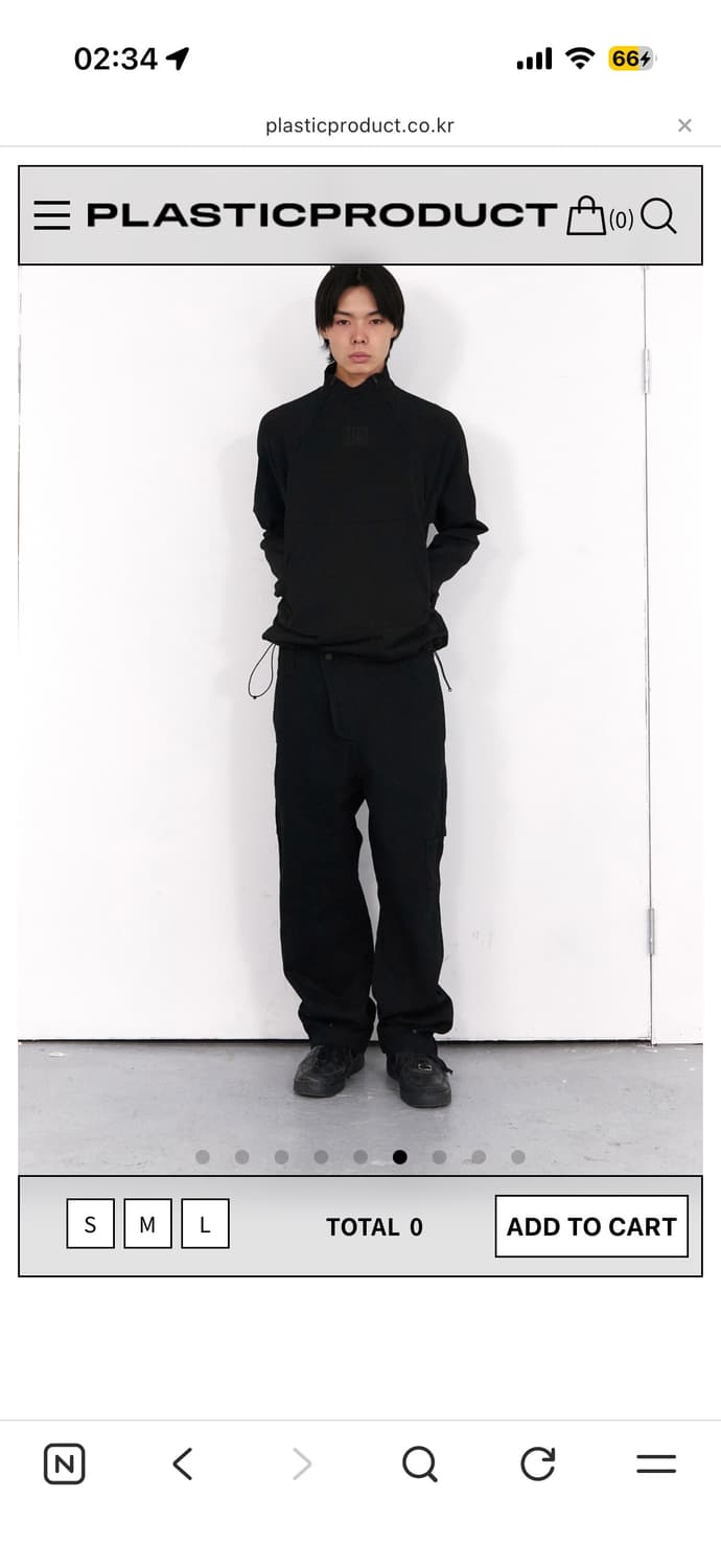 플라스틱프로덕트 하프집업 블랙 남성(s) 상품이미지6