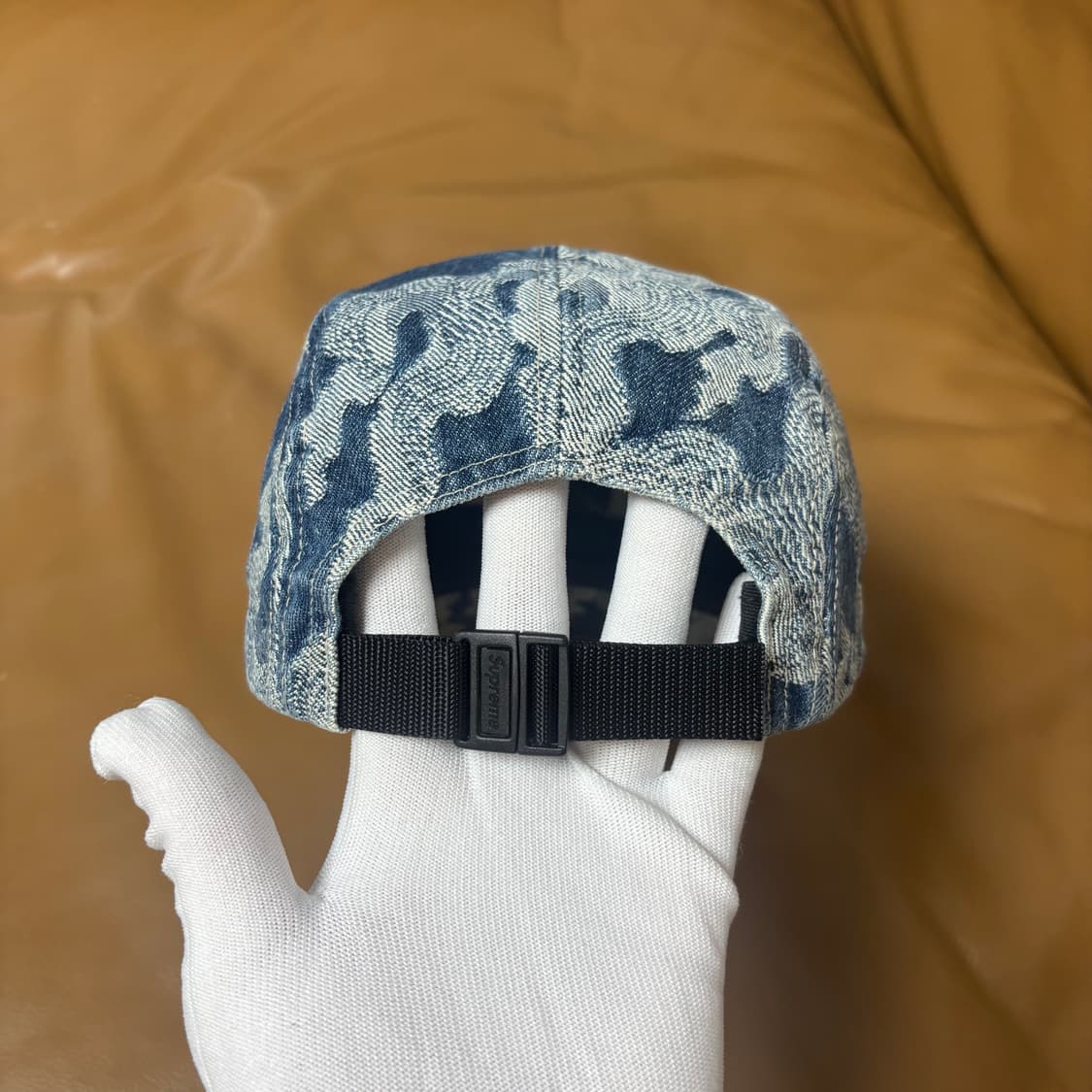 슈프림 캠프캡 모자 박스로고 플레임 워시드 데님 상품이미지7