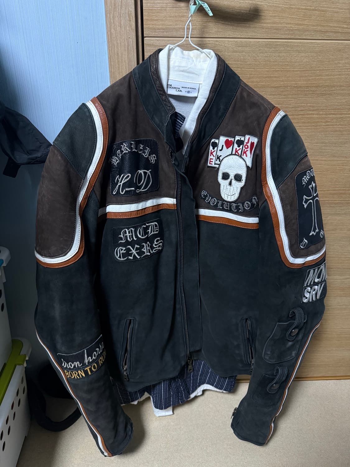90년대 바이커 레더 자켓 XL 상품이미지1