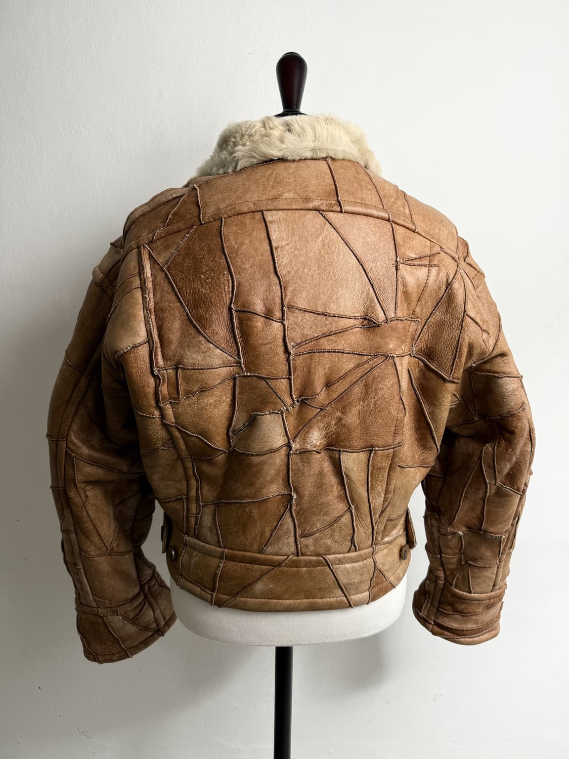 Vintage Sheepskin Patchwork Jacket 상품이미지3