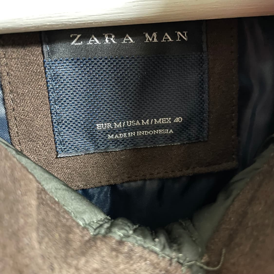 [M] 자라 맨 퀼팅 자켓 카키 상품이미지2