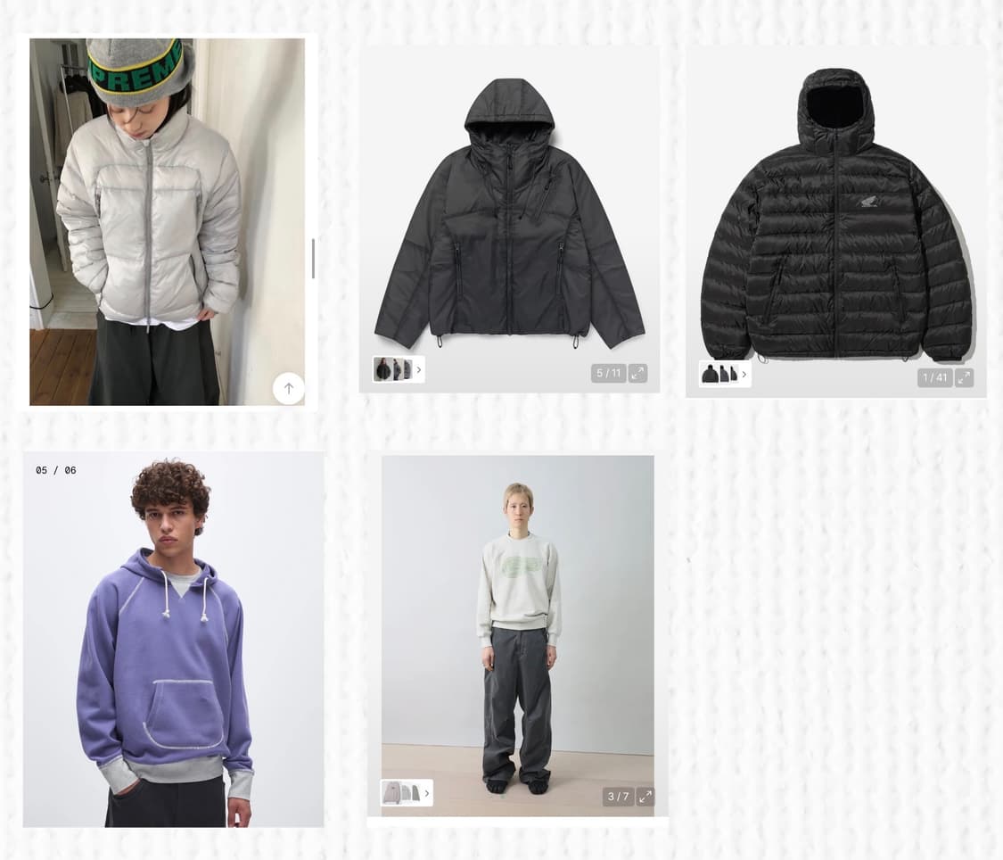 패딩+브랜드제품 일괄판매(5개) 상품이미지1