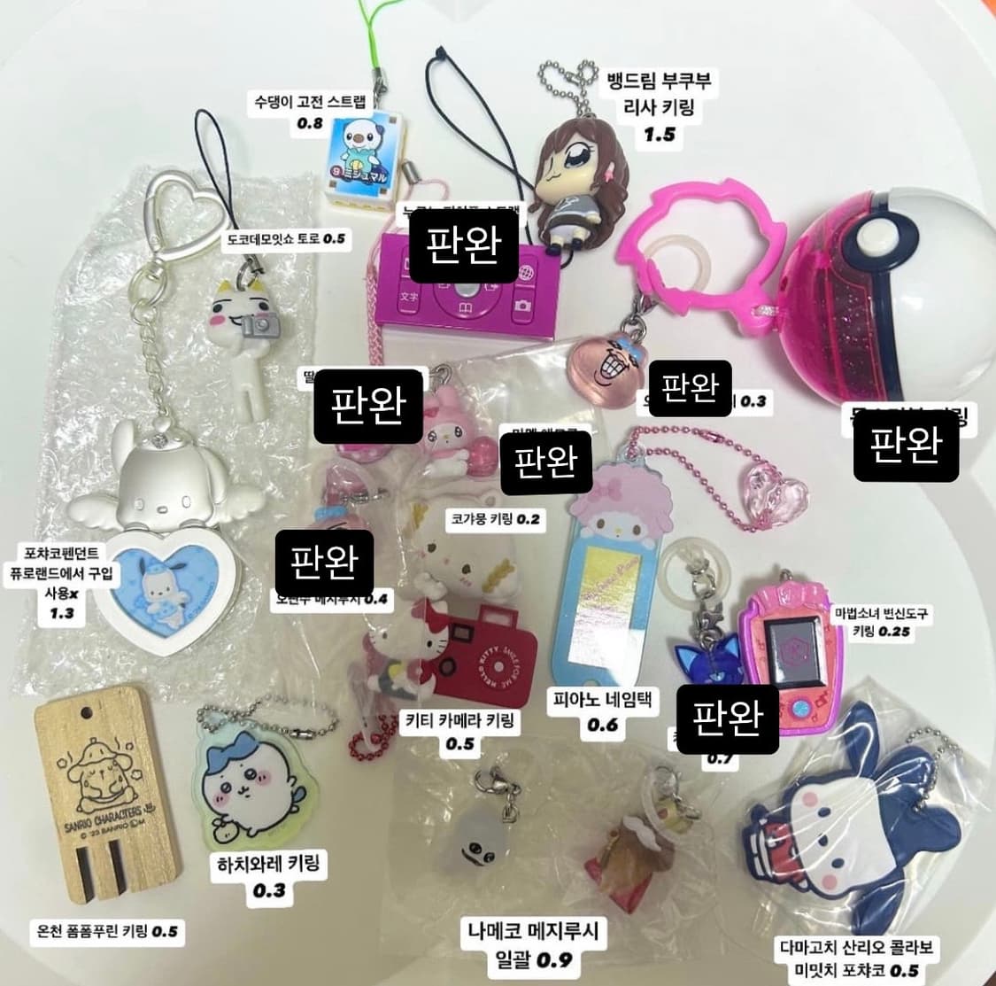 일본 가챠 산리오 키티 치이카와 다마고치 포켓몬 캐릭터 음식 푸딩 상품이미지1