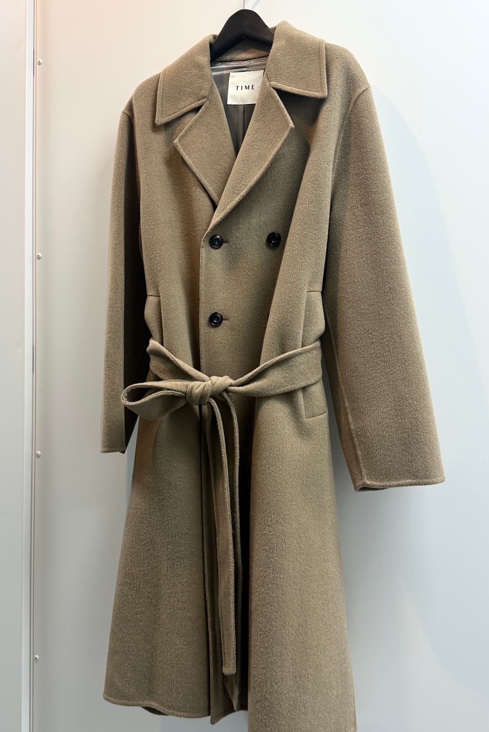 TIME 옴므 캐시미어 더블 로브 코트(민트급, 105) 상품이미지2