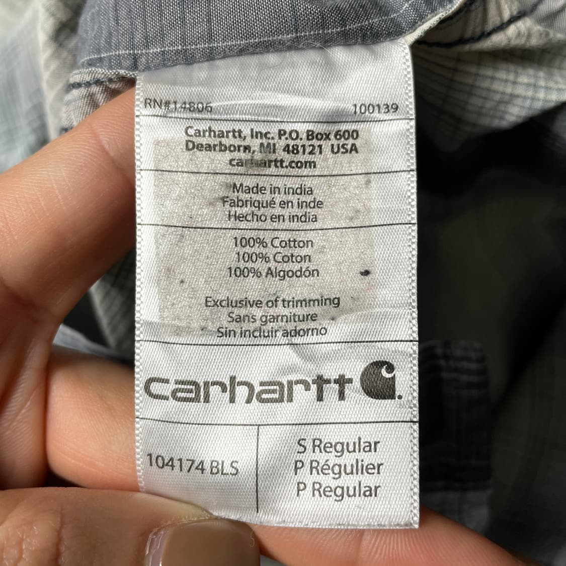 CARHARTT 칼하트 빈티지 체크 반팔 워크 셔츠 A00918 상품이미지10