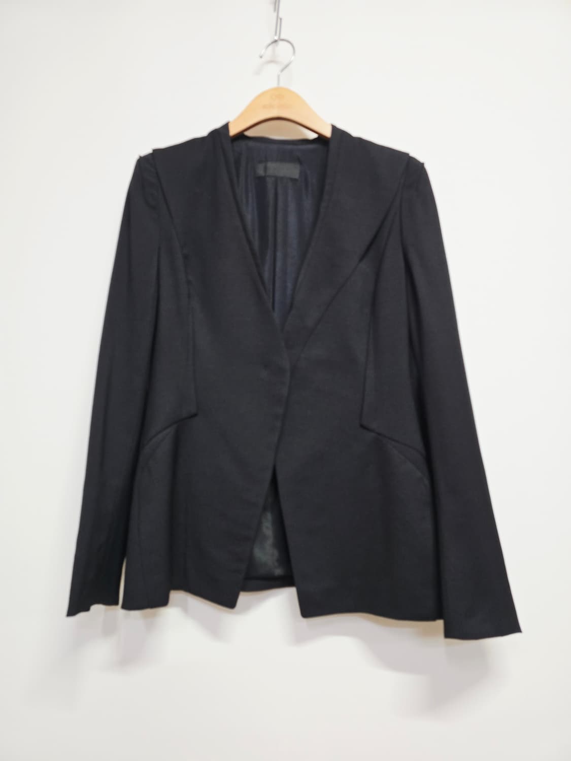 마인 블랙 이태리 노카라 자켓 여성 상품이미지1