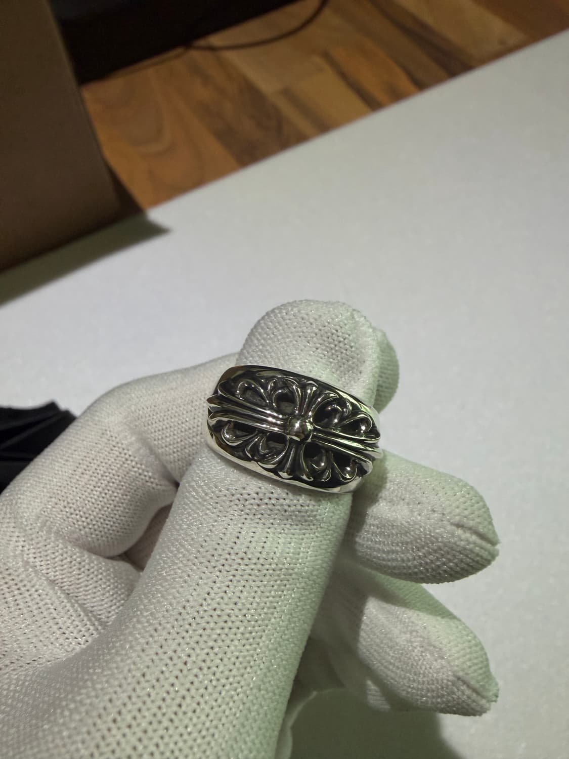 [US11.5] 크롬하츠 플로랄 크로스링 상품이미지3