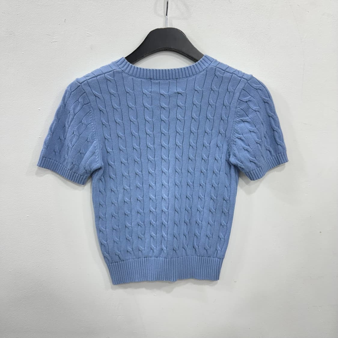 후아유 WHO.A.U 케이블 반팔 니트 반팔티 상품이미지6