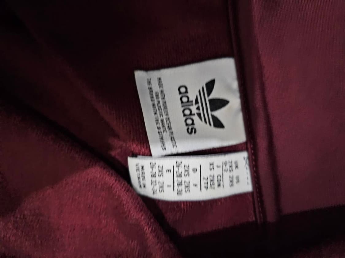 아디다스 여자 버건디 크롭탑 IB7406 트랙탑 져지 XS/85 상품이미지4