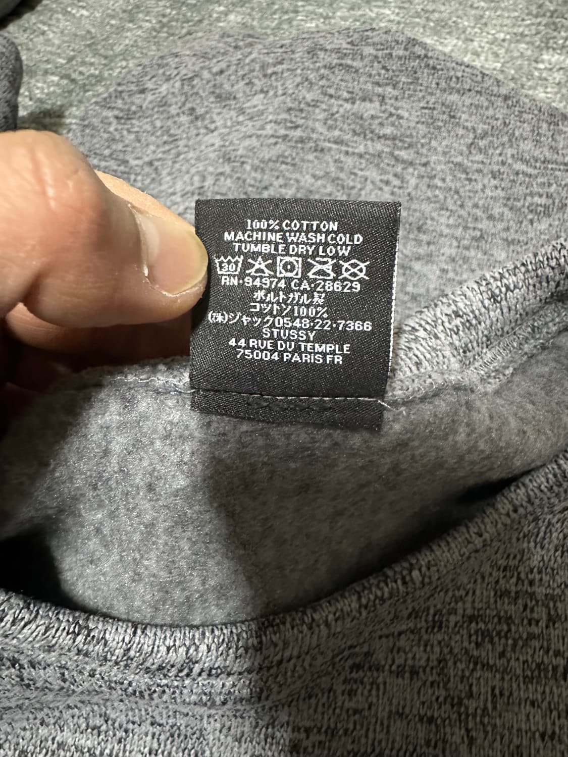 스투시 그레이 맨투맨 티셔츠 L 상품이미지3