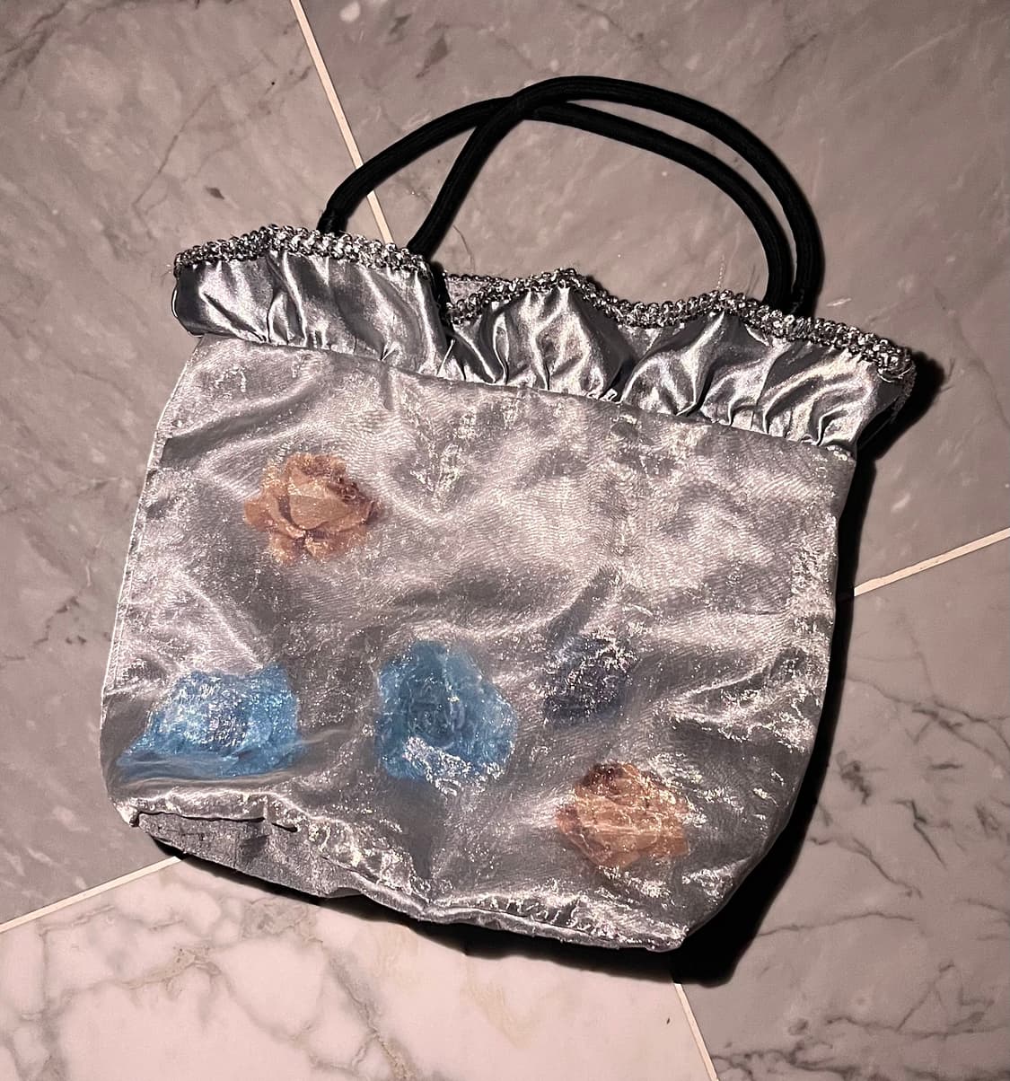 일본 빈티지 오리엔탈 페어리 모리걸 새틴 가방   상품이미지1