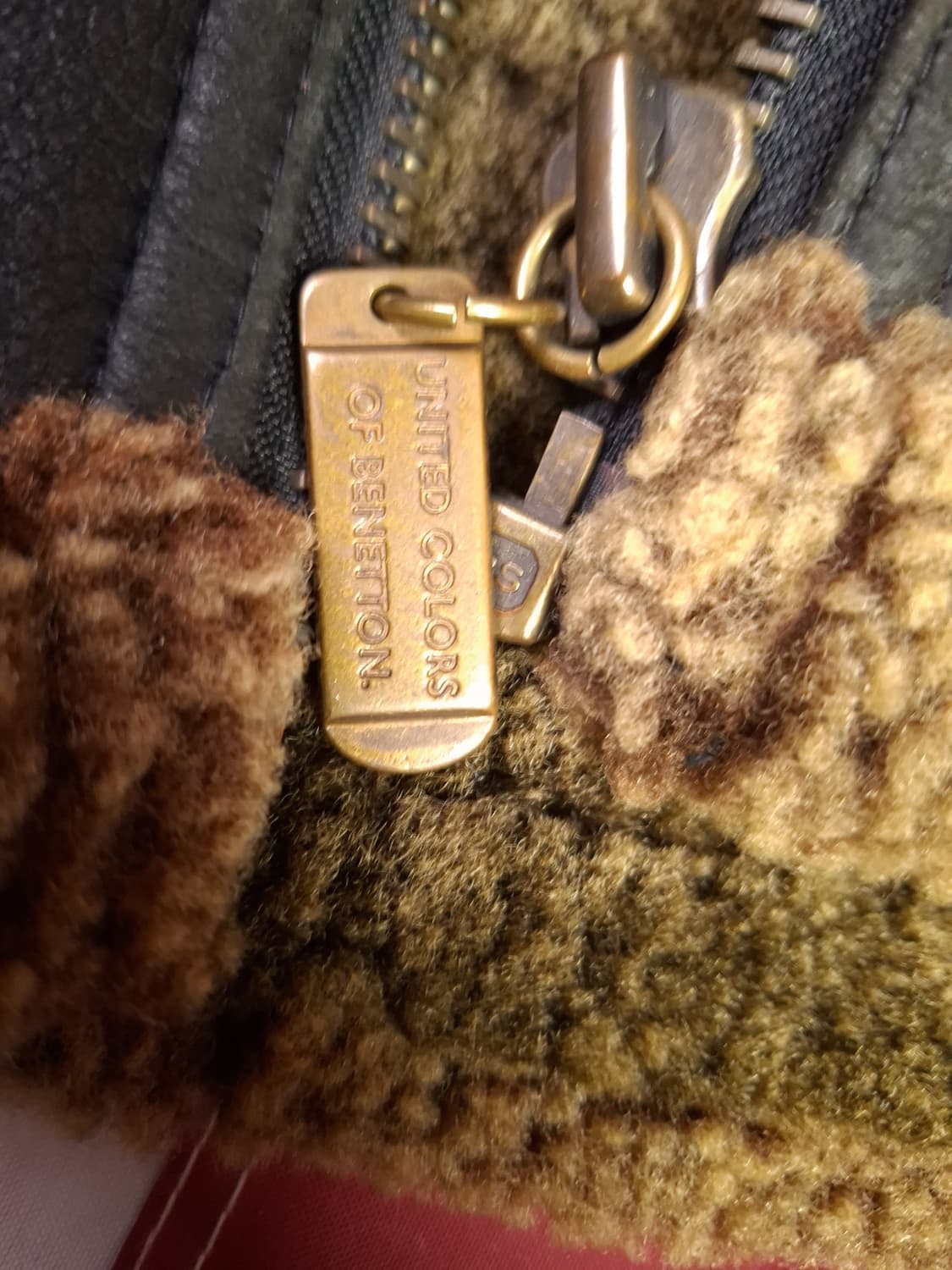 오리지날 90's 베네통 빈티지 리얼레더 무스탕 상품이미지5