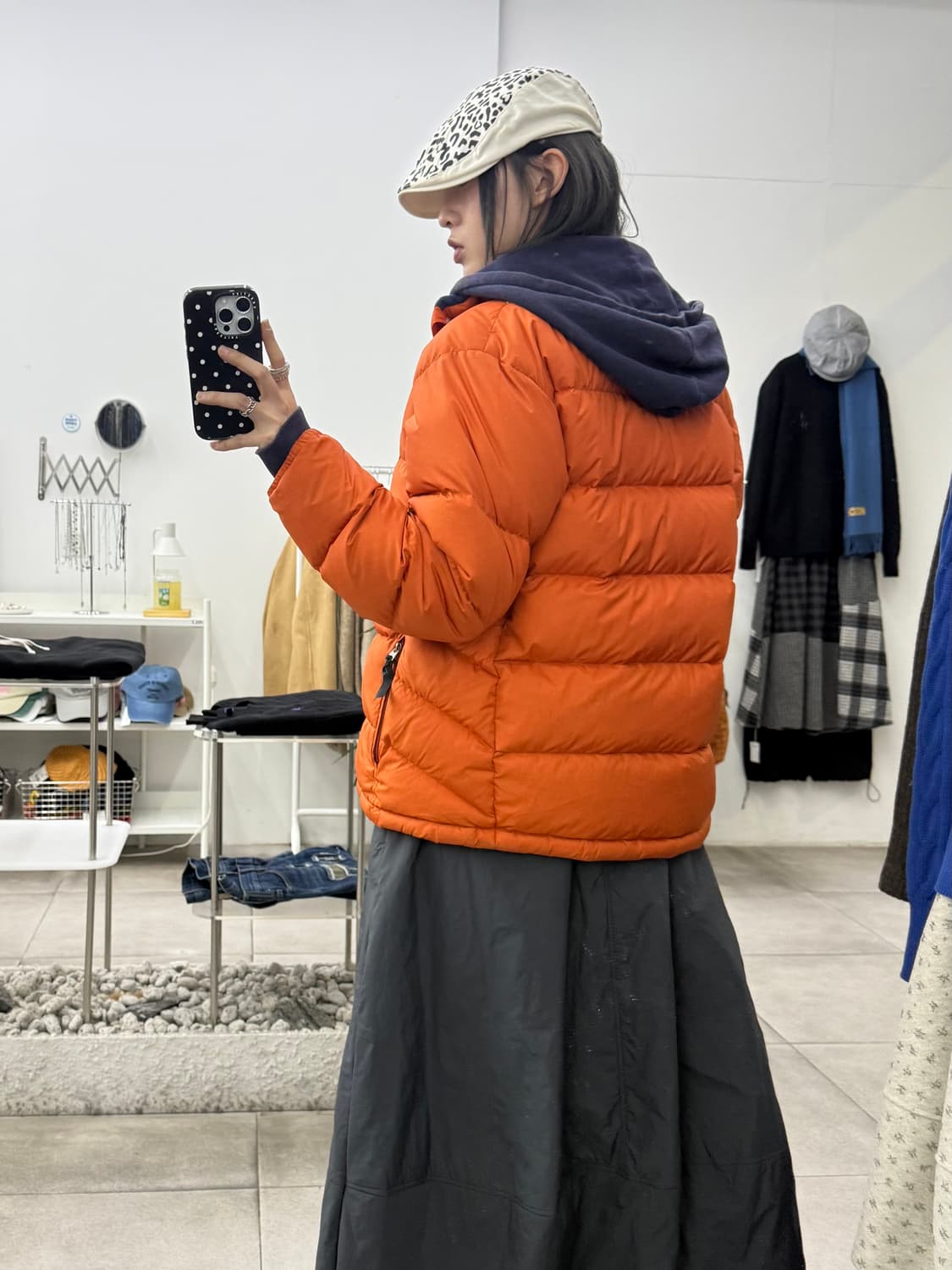 파타고니아 오렌지 구스다운 숏패딩 점퍼 상품이미지4