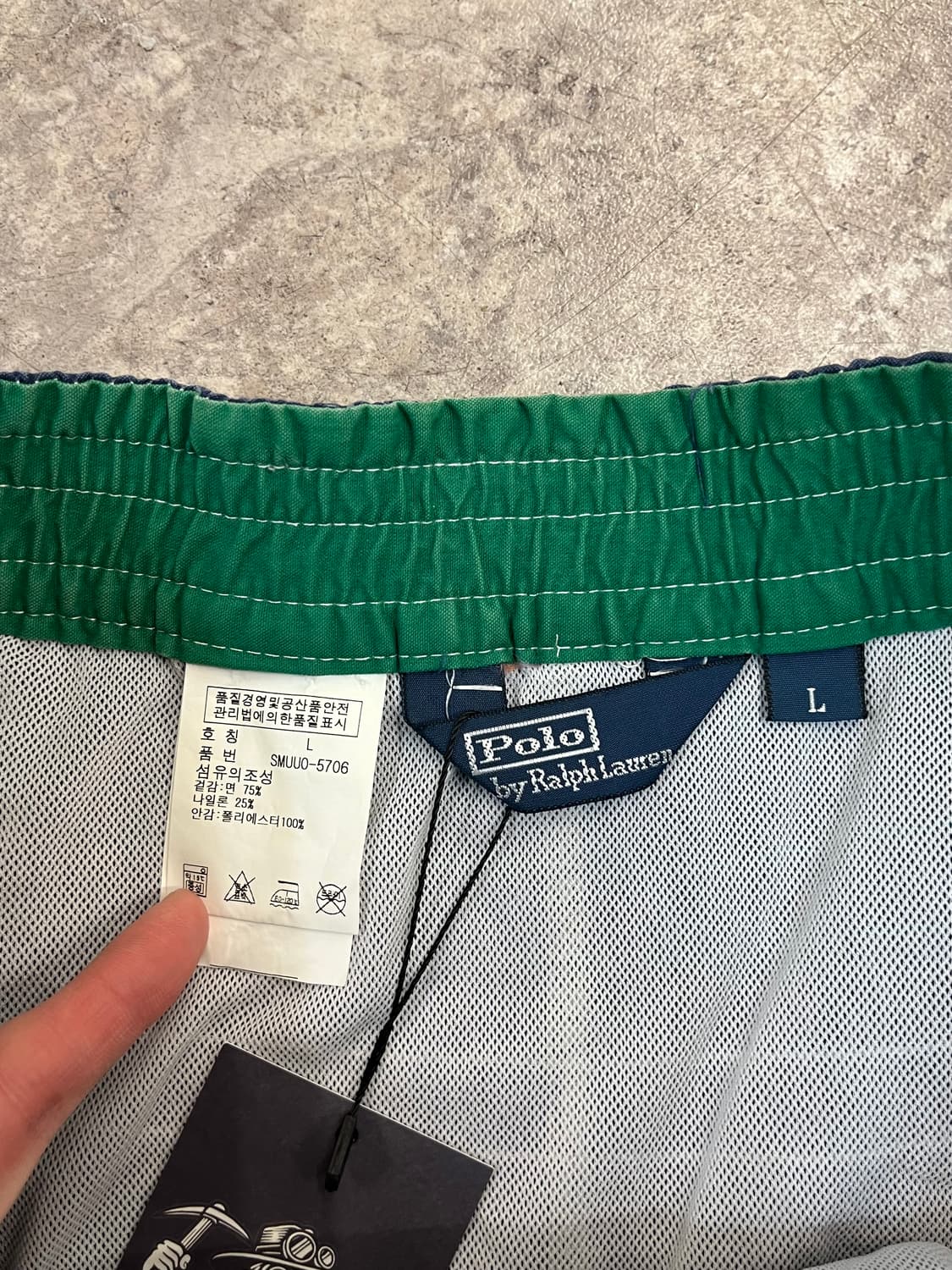 폴로 랄프로렌 밴딩 하프 팬츠 네이비 L #csz3718 상품이미지3