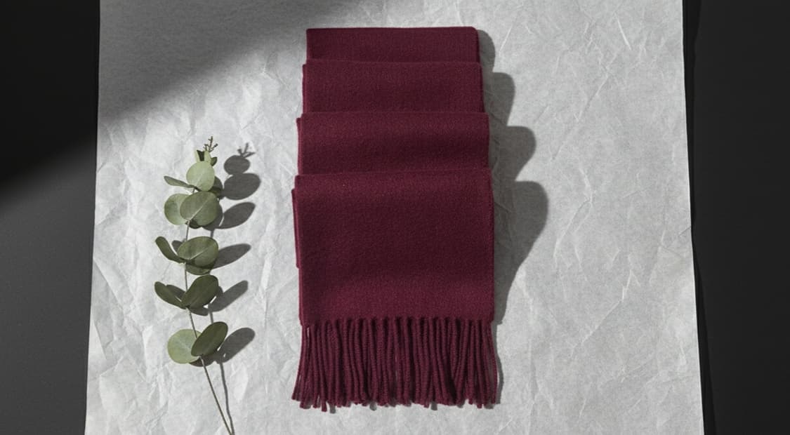 Metro City 메트로시티 캐시미어 머플러 버건디 상품이미지3