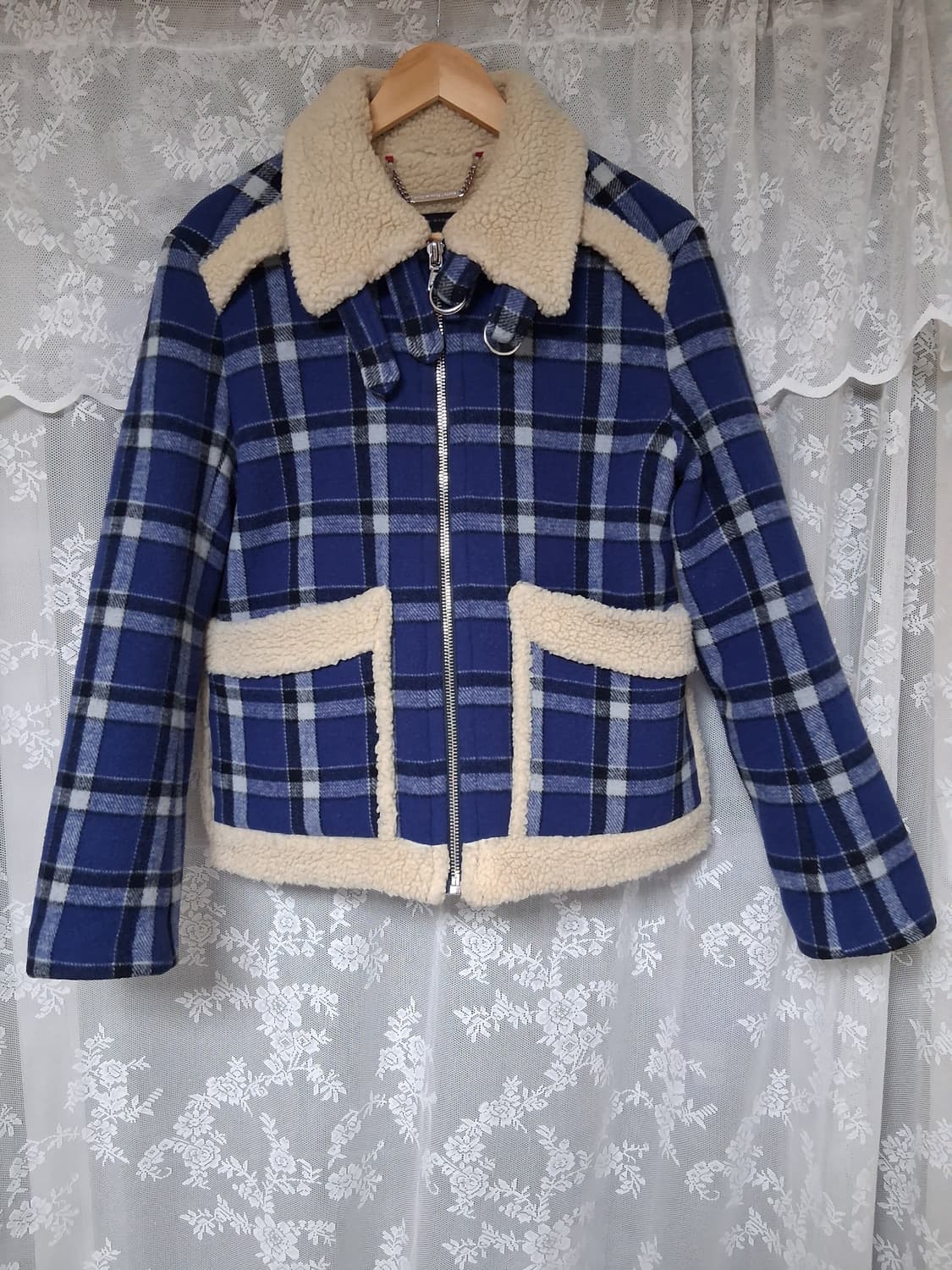 마이클제이콥스양모블루체크무스탕 상품이미지1