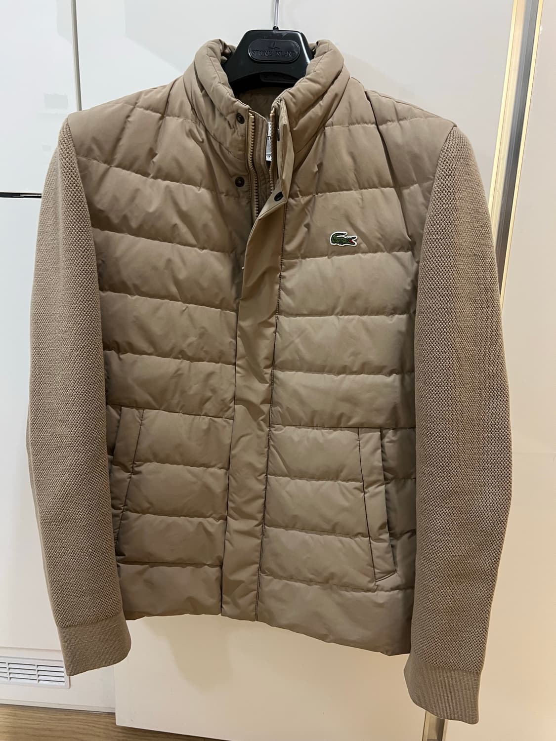 라코스테 베이지 니트패딩 100-103  상품이미지1