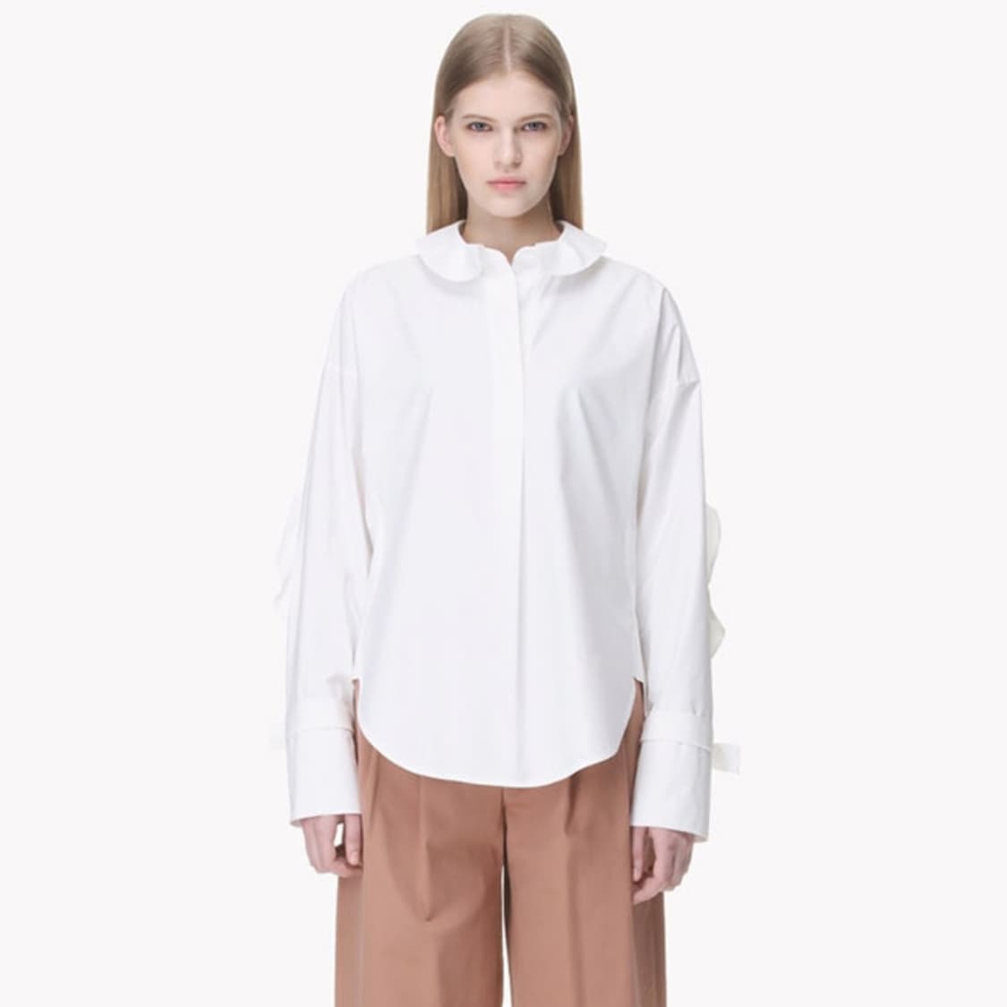 시스템(SYSTEM) 피터팬카라 커프스소매 블라우스 프리사이즈 상품이미지2