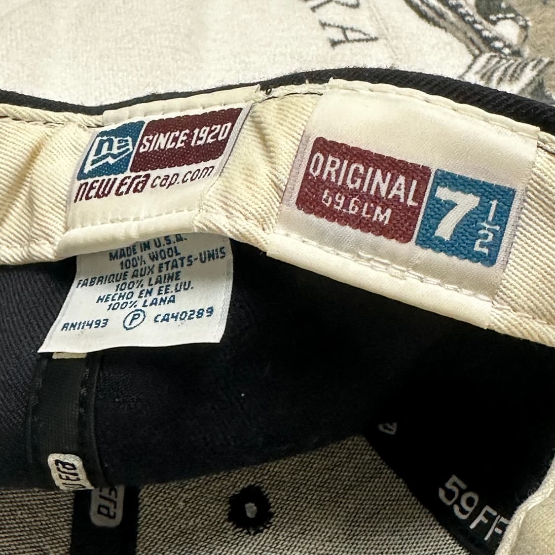 뉴애라 애틀랜타 브레이브스 7 1/2 usa made 90s wool 상품이미지2
