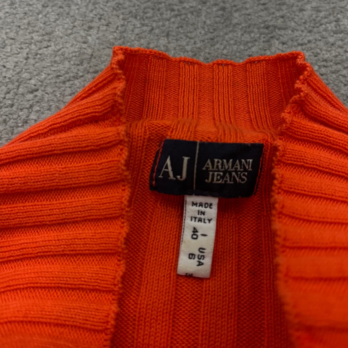 90 AJ Armani Jeans 오렌지색 니트 가디건 상품이미지6