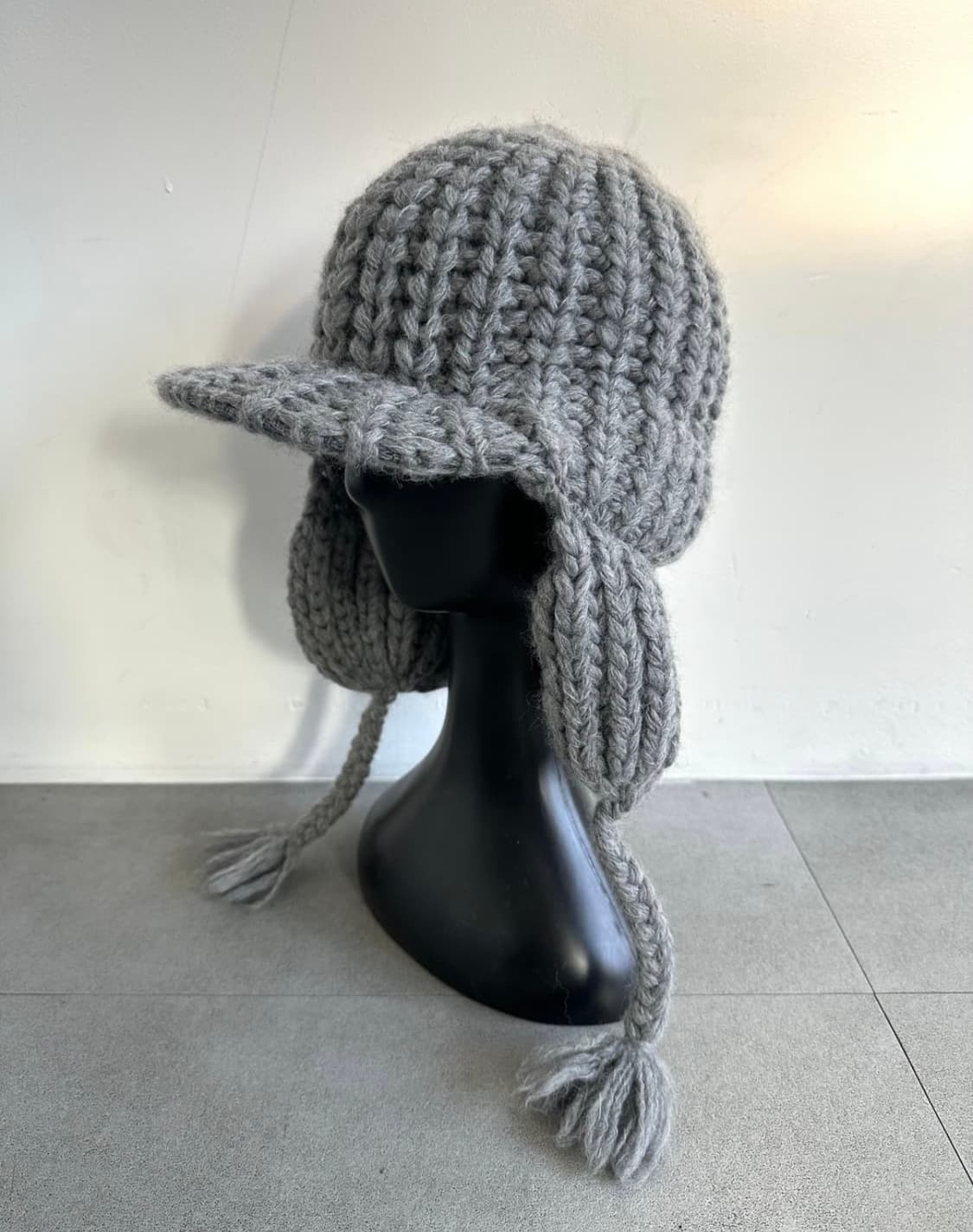 키지마 타카유키 울 이어플랩 그레이 카멜사장 상품이미지4