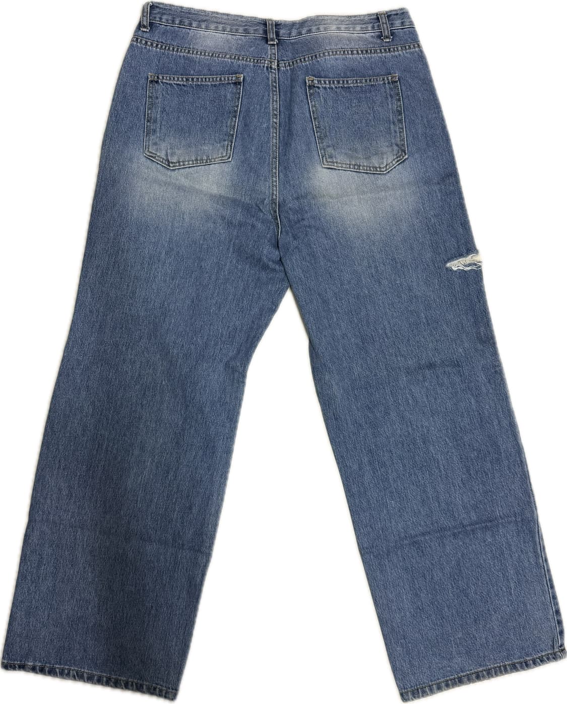 인템포무드 나이프 컷팅 와이드 데님 상품이미지2