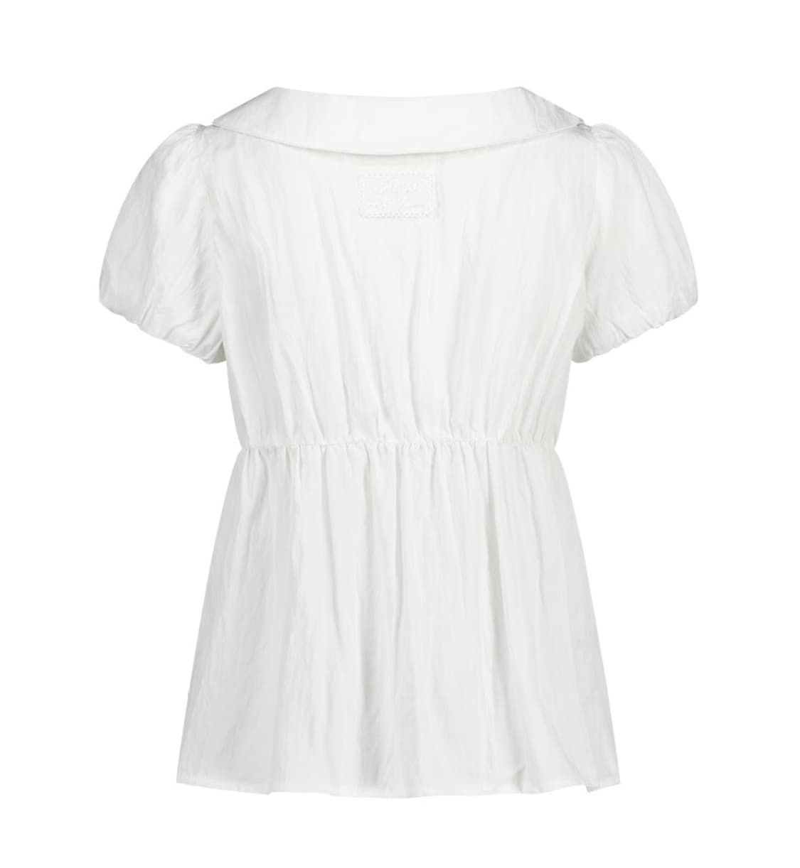 일리고 포밍 리본 퍼프 블라우스 화이트 상품이미지5