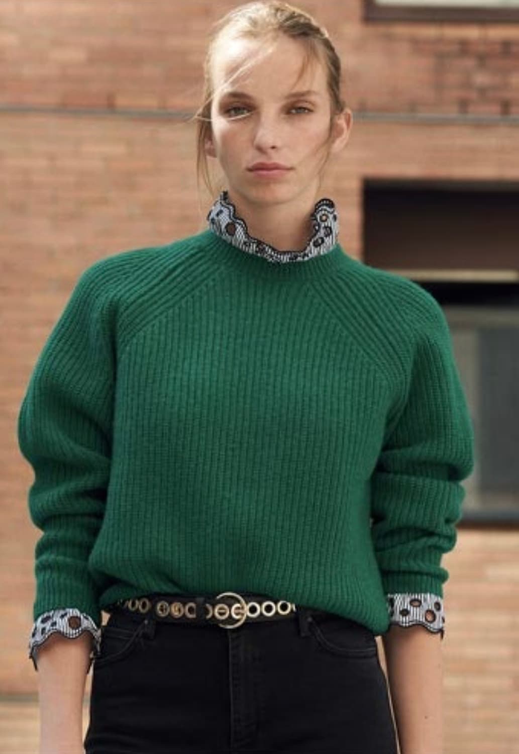 산드로 프릴 레이어드 니트 상품이미지1