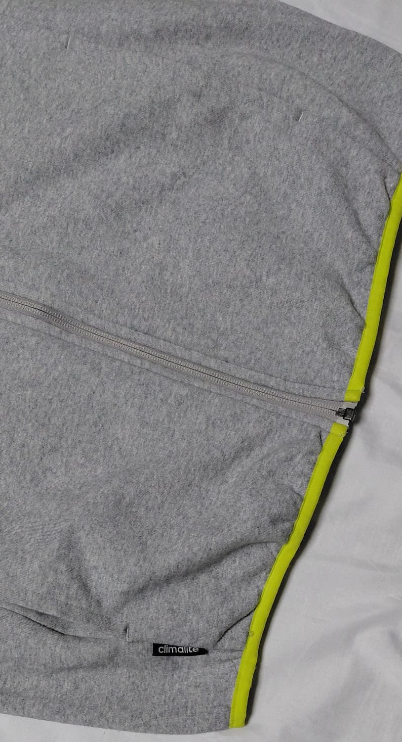 [L] 아디다스 클라이마라이트 반팔 후드 집업 (그레이/네온) 상품이미지3