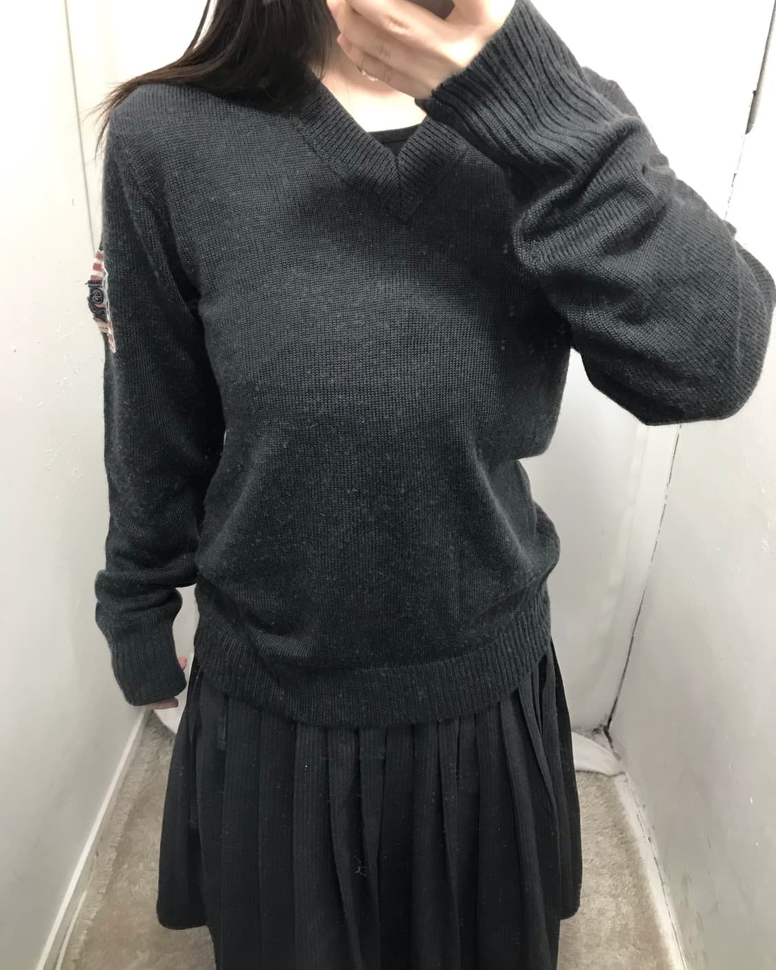 폴로진스 성조기 패치 브이넥 니트 상품이미지3