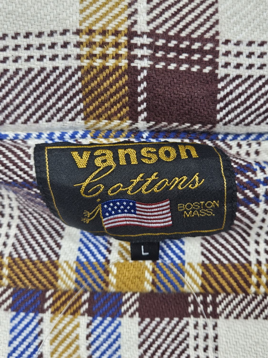 밴슨 볼륨넥 윙휠 플란넬 체크 셔츠 자켓 ( L ) / 10064 상품이미지8