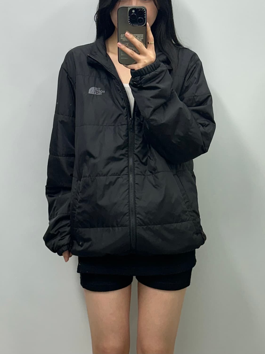 노스페이스 스몰로고 블랙 경량 패딩  상품이미지1