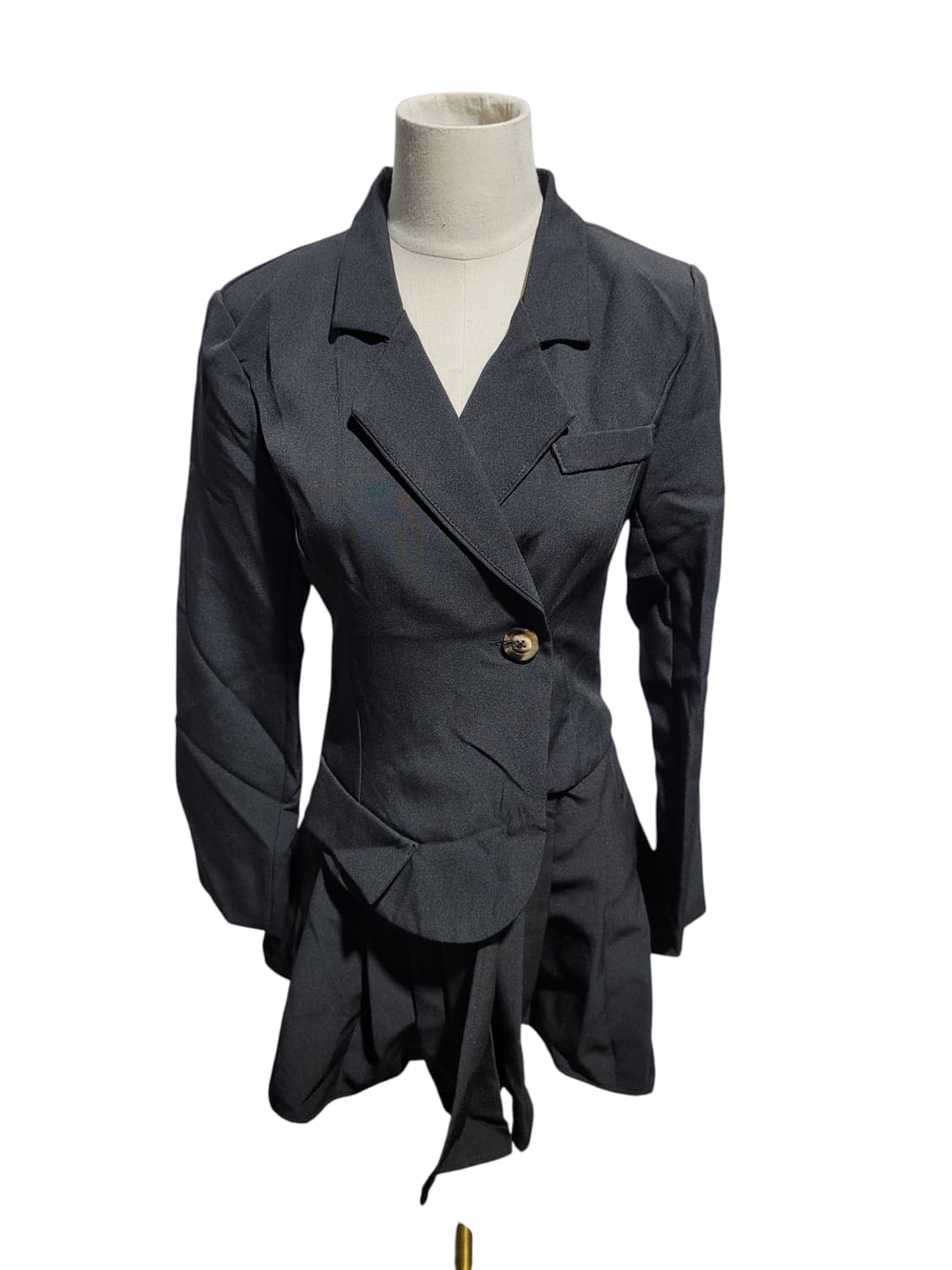 블랙원피스 투피스 오피스룩 하객룩 세미정장 44~55 상품이미지3