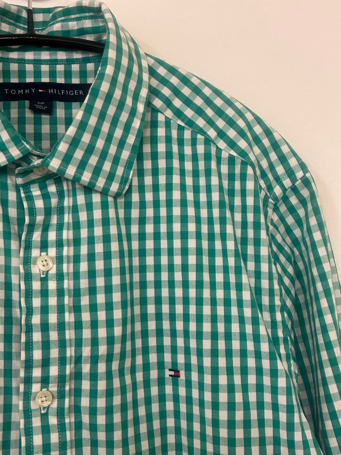 타미힐피거 깅엄 체크 셔츠 S 상품이미지4