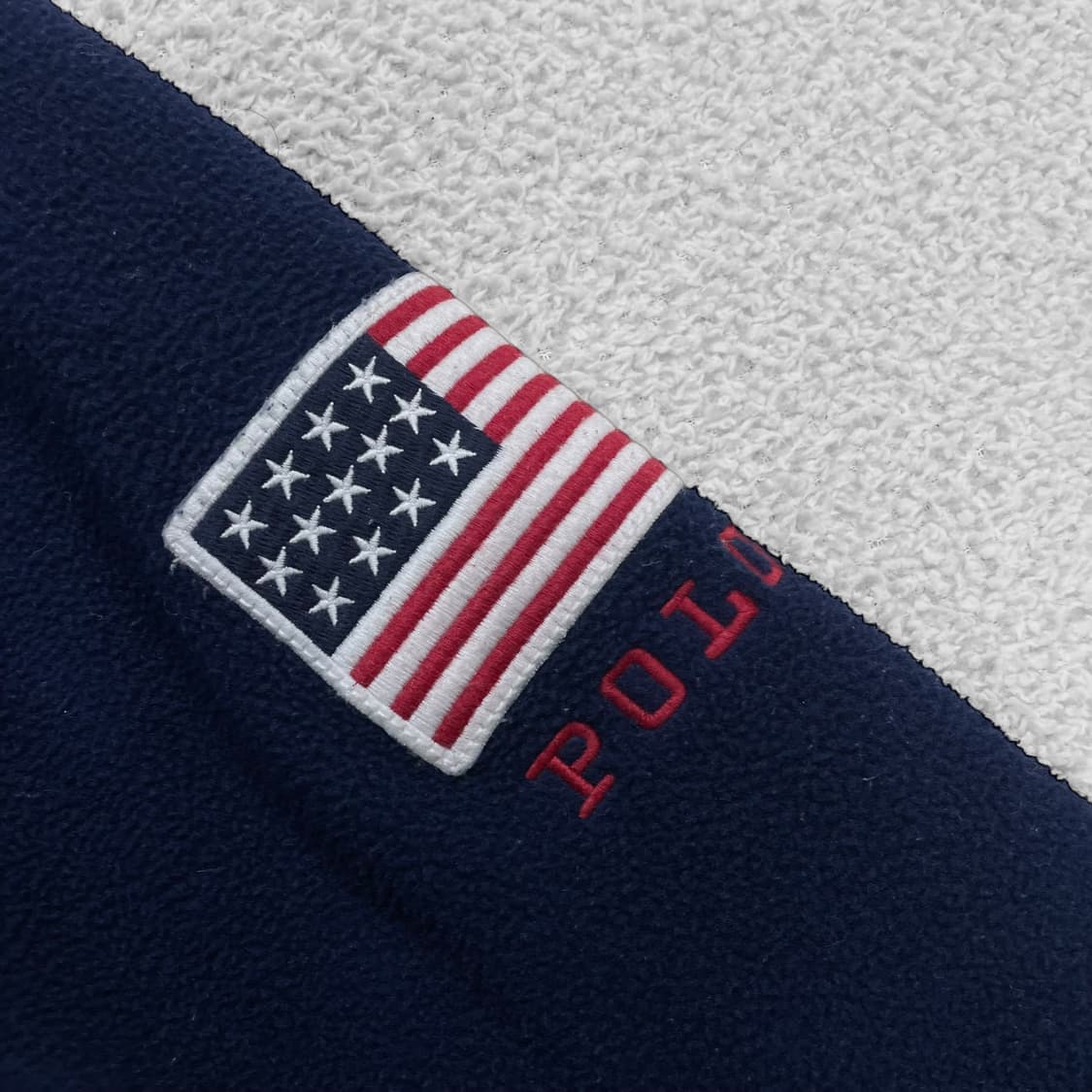 폴로 랄프로렌 USA 로고 플리스 후드티 네이비 상품이미지3