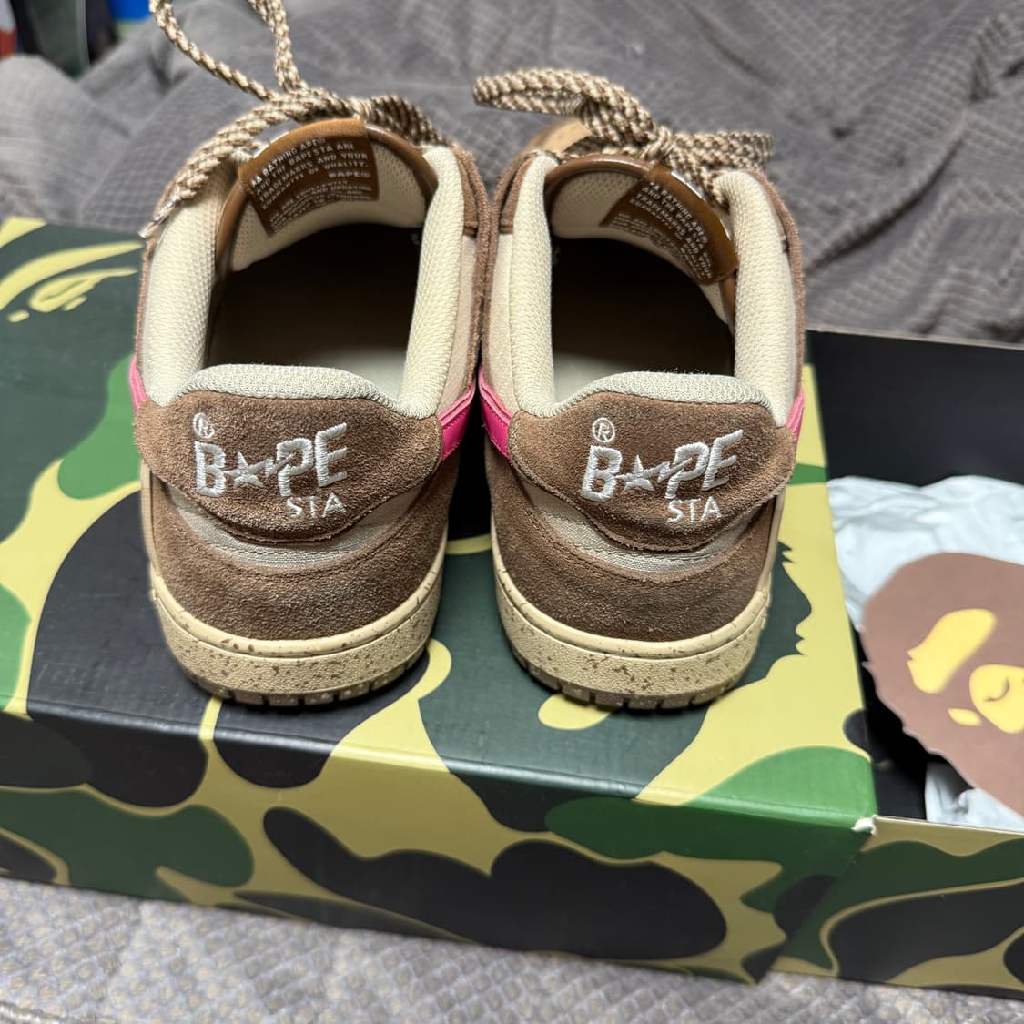 (초희귀)[280]Bape 베이프스타 SK8 #6 브라운 핑크 상품이미지6