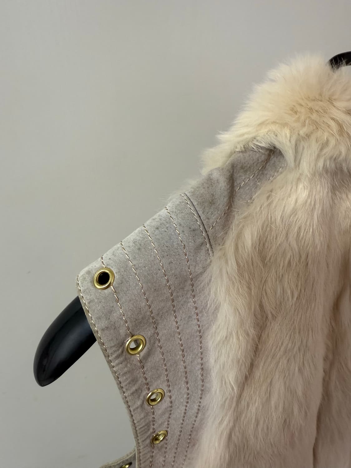 Egoist glam 핑크 래빗 퍼 베스트 조끼 상품이미지5