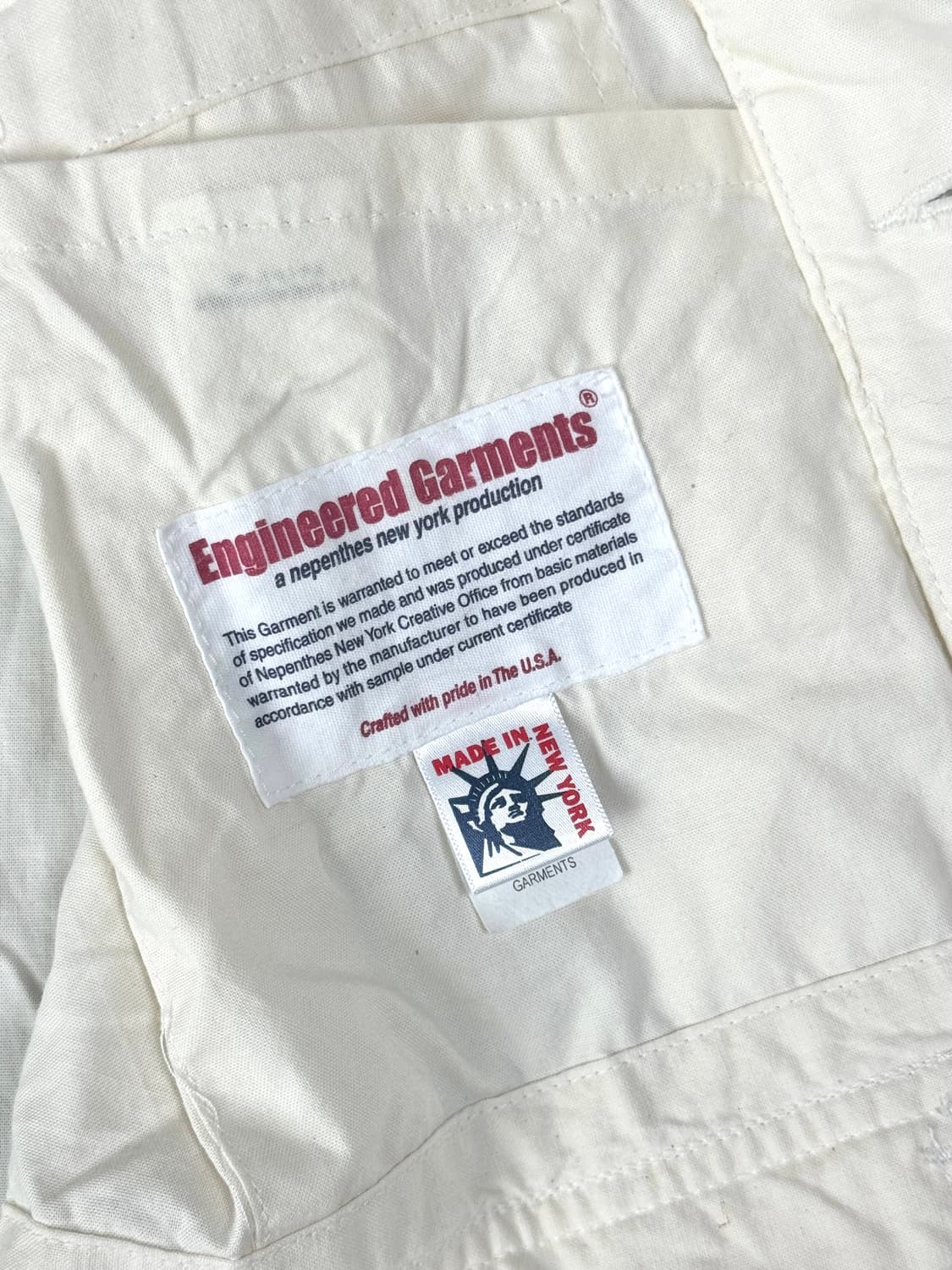 엔지니어드 가먼츠 화이트 커버올 자켓 상품이미지5
