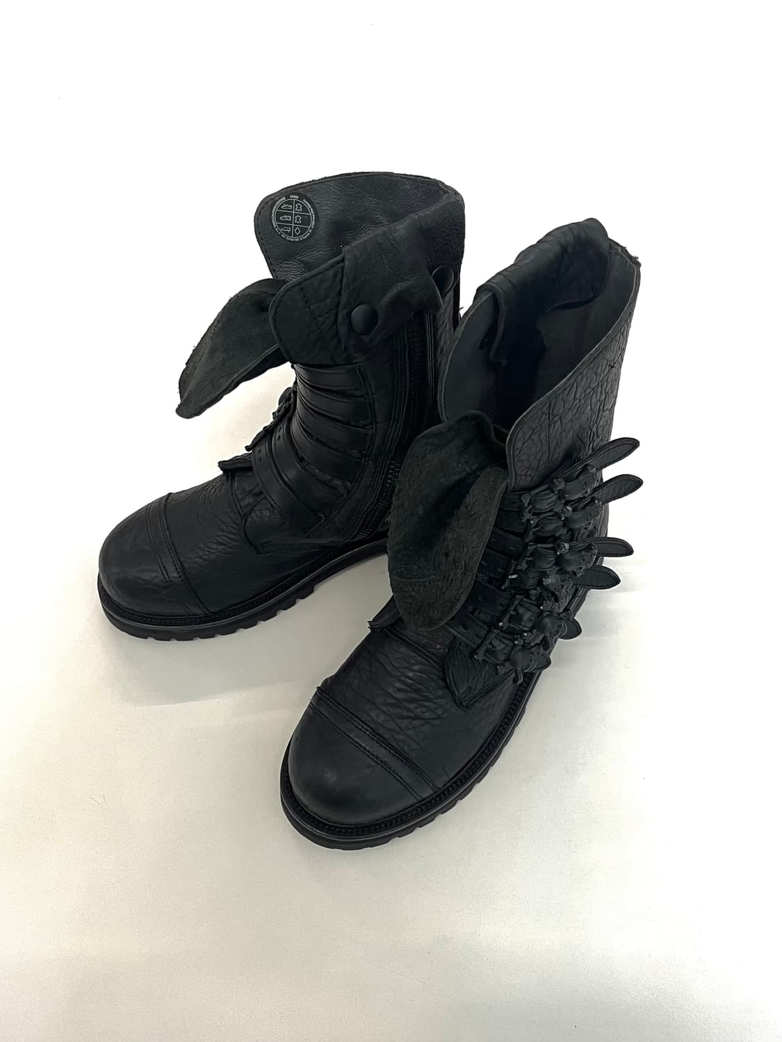 버나드 윌헴 2011 아카이브 스컬 레더 부츠 상품이미지1