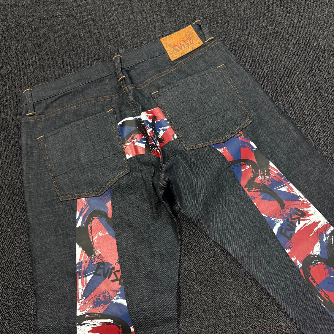 에비수 백 빅로고 데님 팬츠  상품이미지2