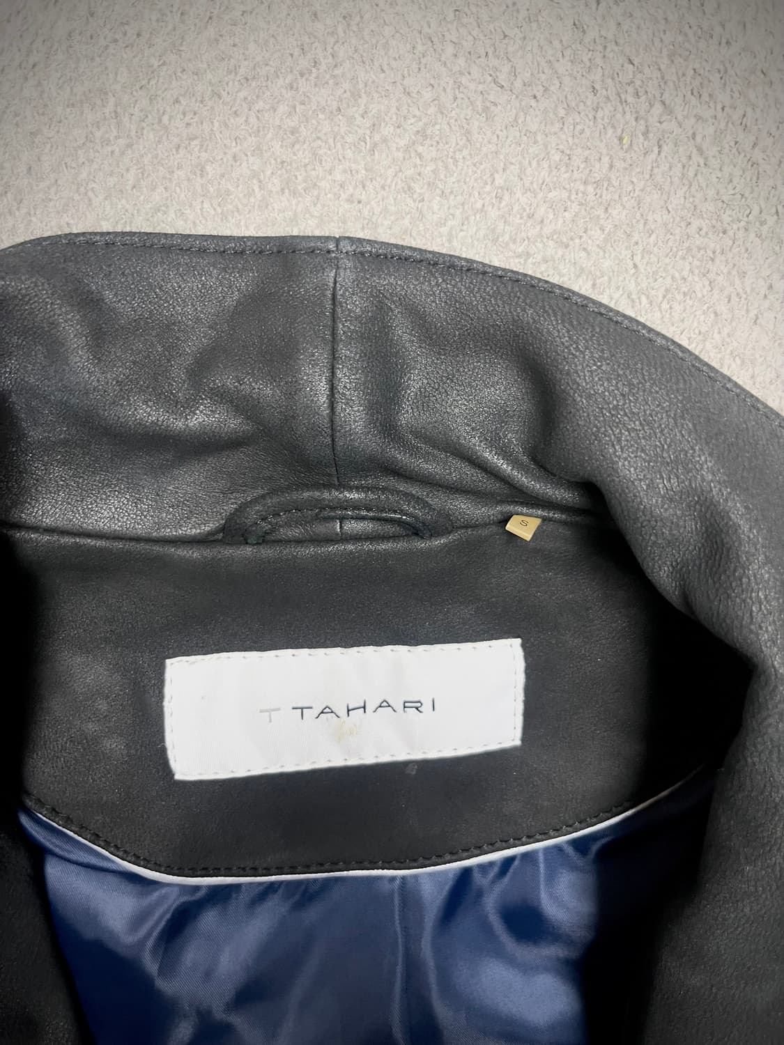 [S] T TAHARI 하이넥 레더자켓 - 양가죽자켓 상품이미지9