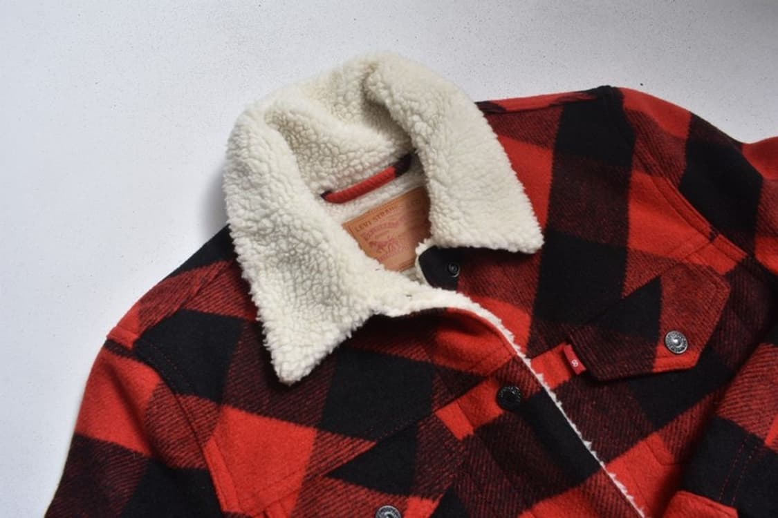 리바이스 버팔로 체크 양털 트러커 자켓 M N0993 상품이미지4