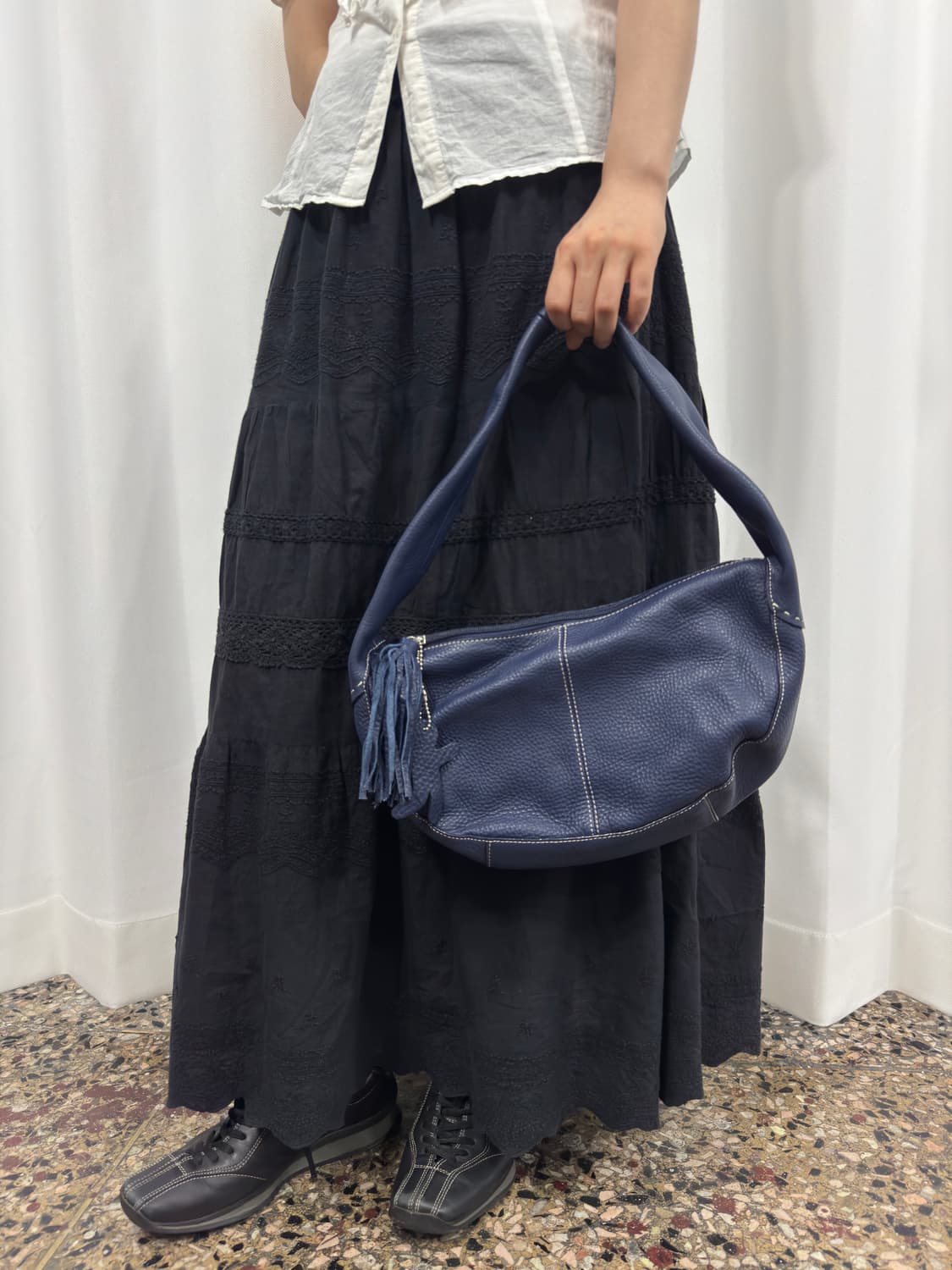 maju blue leather shoulderbag 상품이미지5