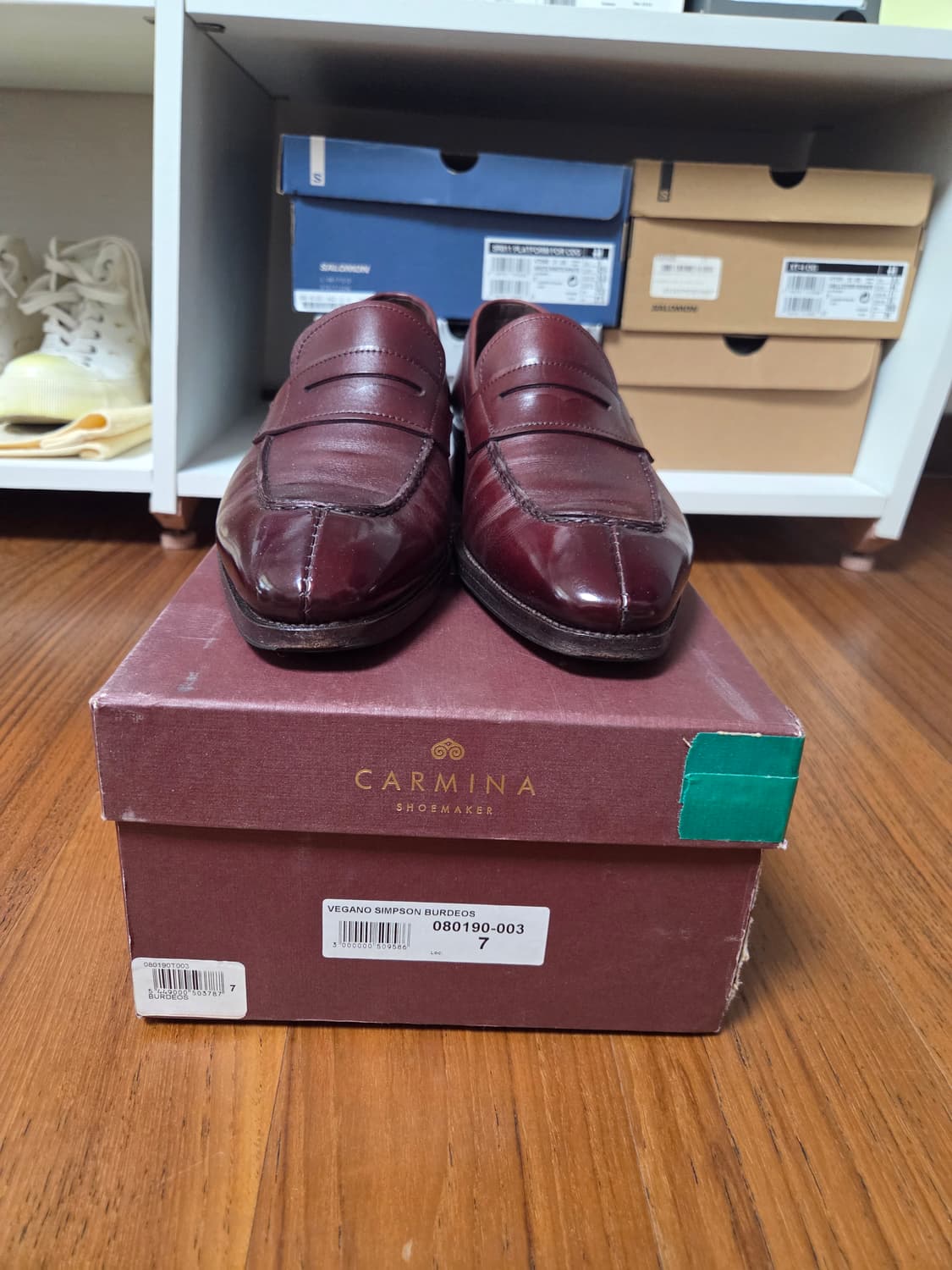 Carmina 버건디 레더 로퍼 260mm 상품이미지1