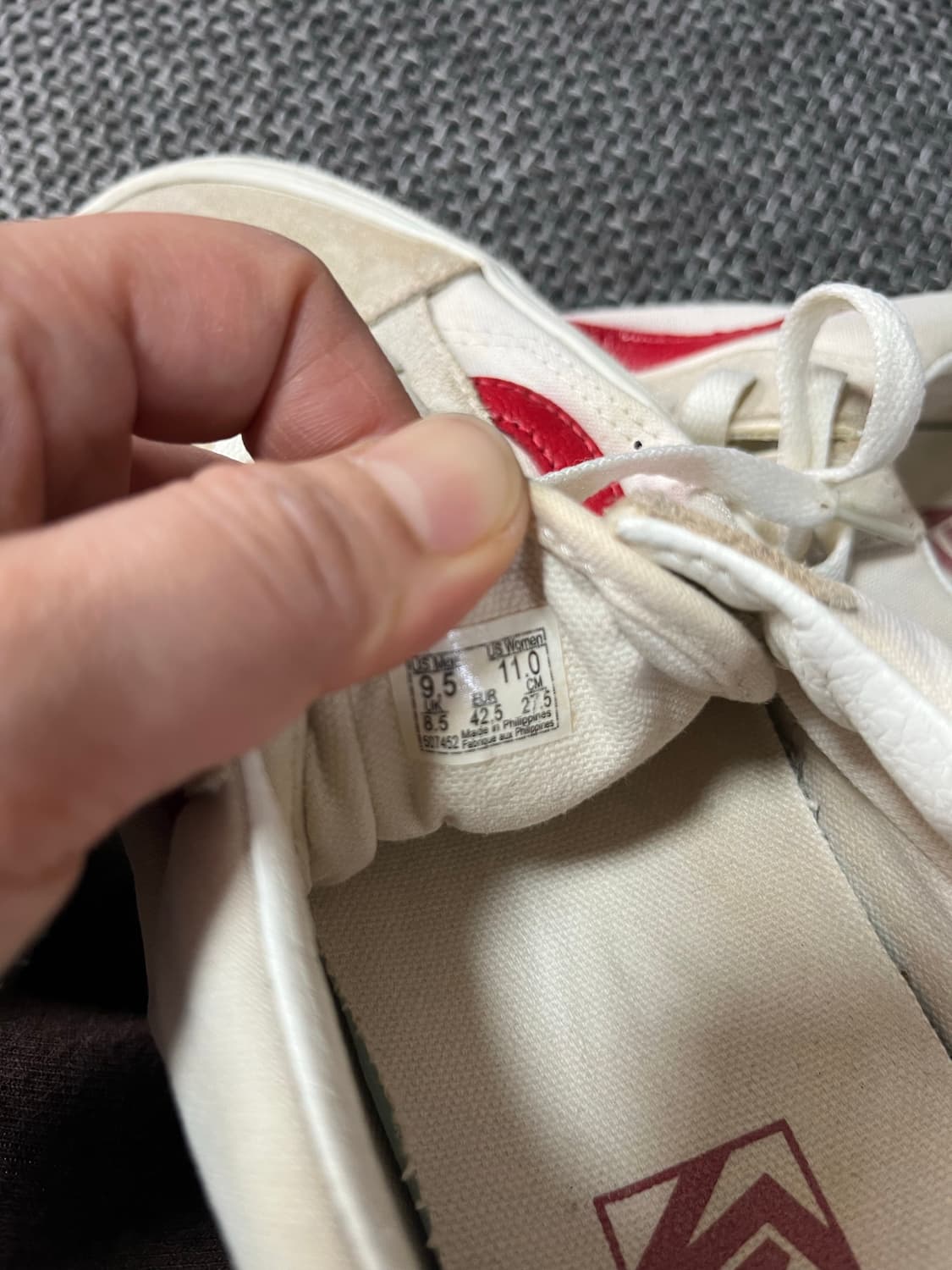 반스 스타일 36 크림/레드 스니커즈 275 상품이미지2