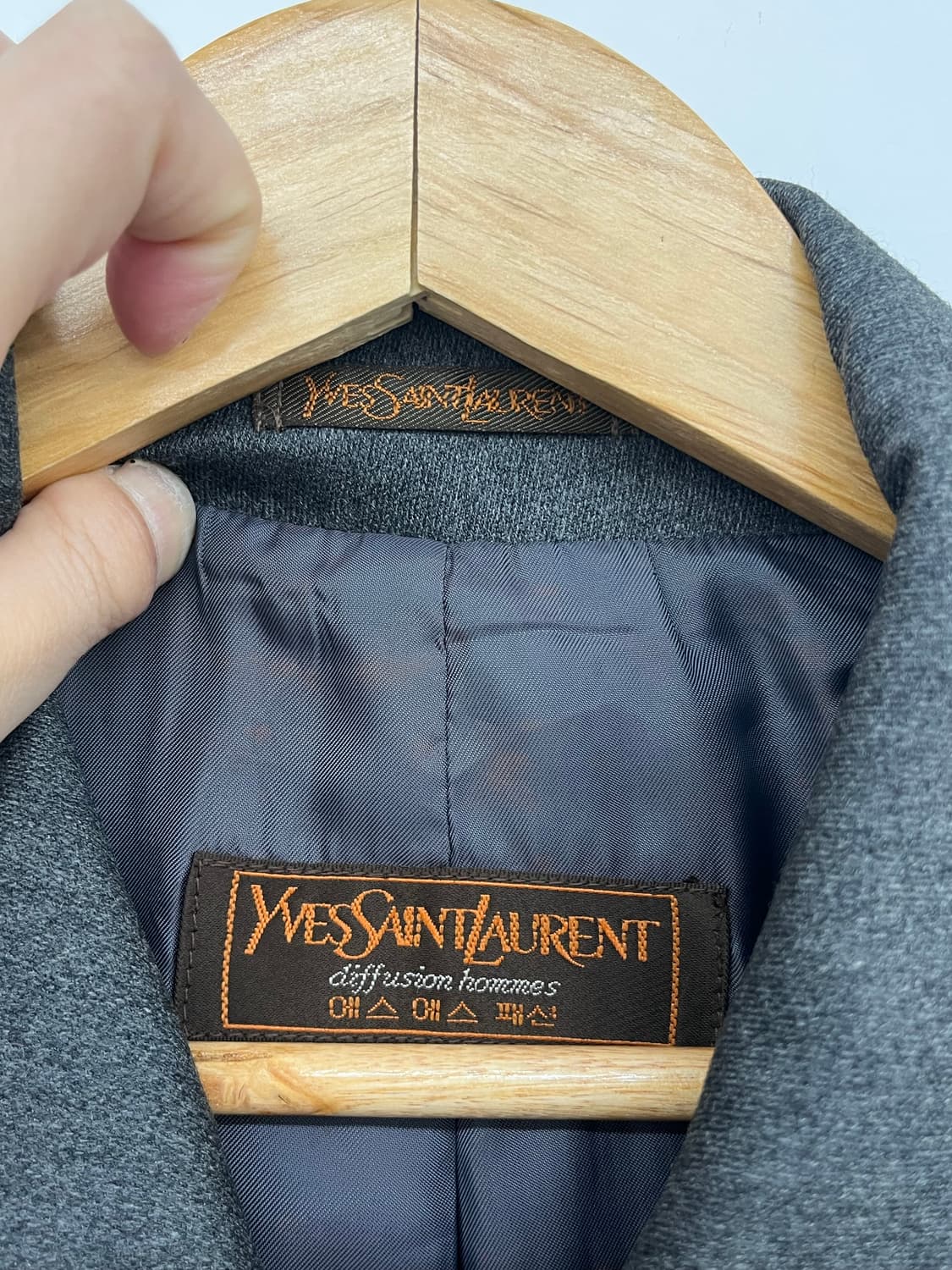 임생로랑 YSL 그레이 울 코트 상품이미지2