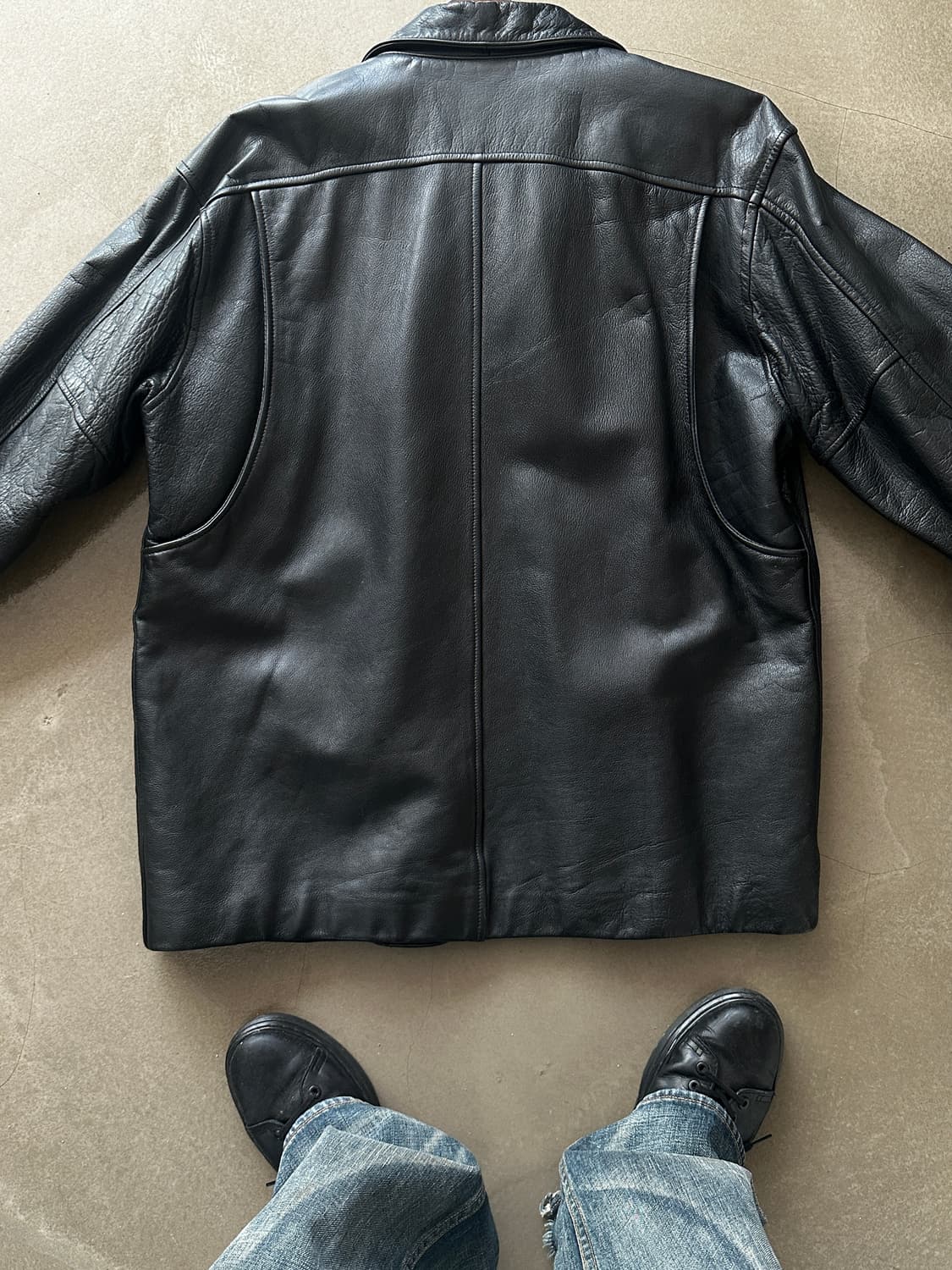 빈티지 양가죽 레더 카코트 상품이미지4