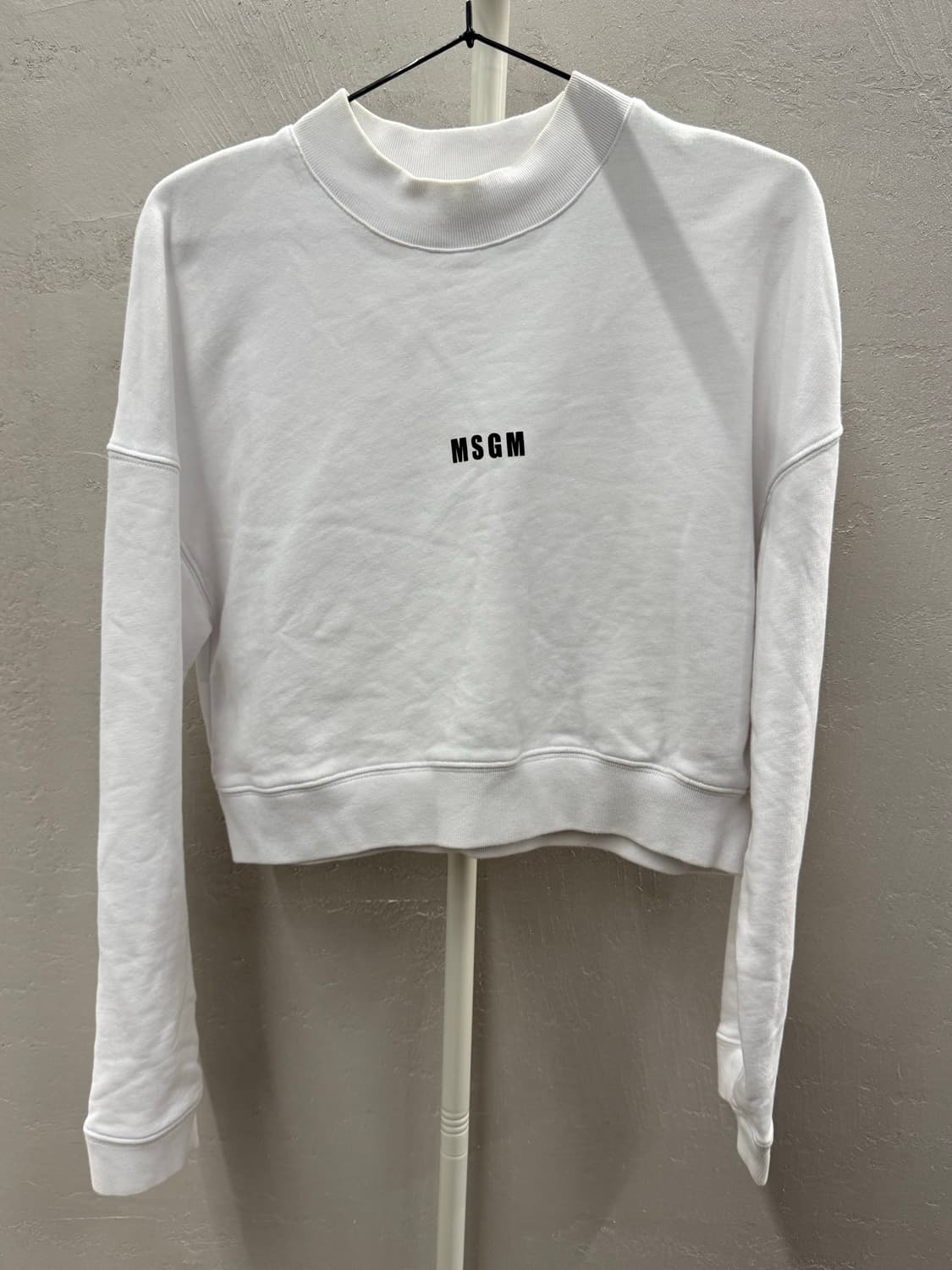 MSGM 화이트 크롭 맨투맨 XS 상품이미지2