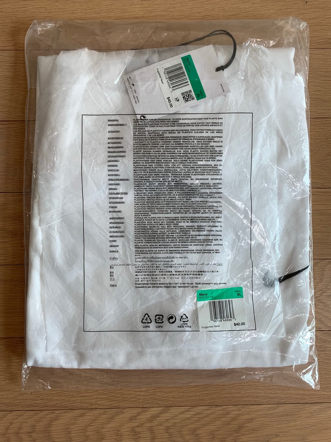 [XL] 나이키 x 스투시 나투시 반팔 티셔츠 흰색 상품이미지3